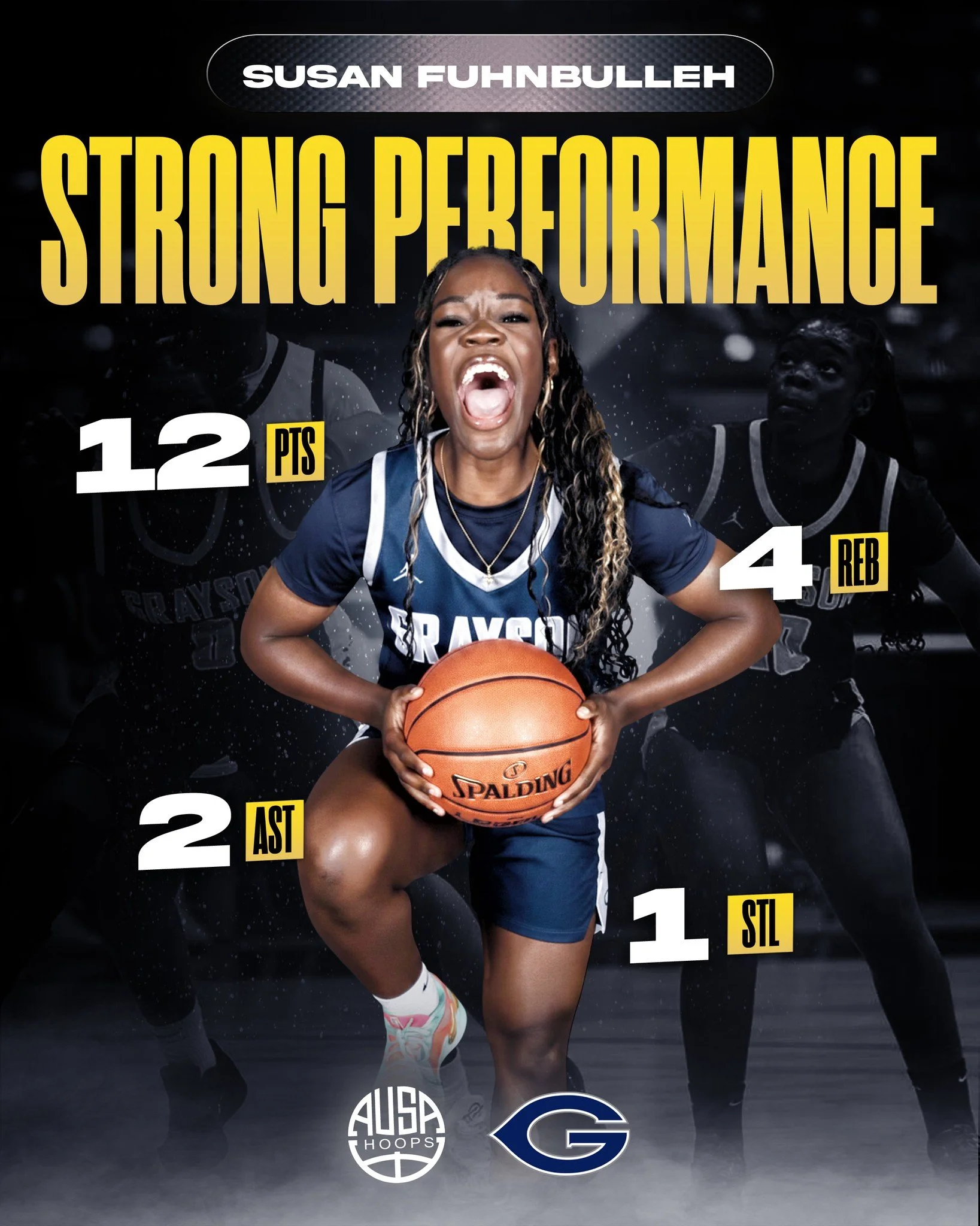 A strong performance from AUSA Hoops alum Susan Fuhnbulleh for @graysoncollegewbb, helping lead her team to a big win over Temple!

Susan&rsquo;s energy, toughness, and two-way impact were on full display, making key plays and contributing to a compo