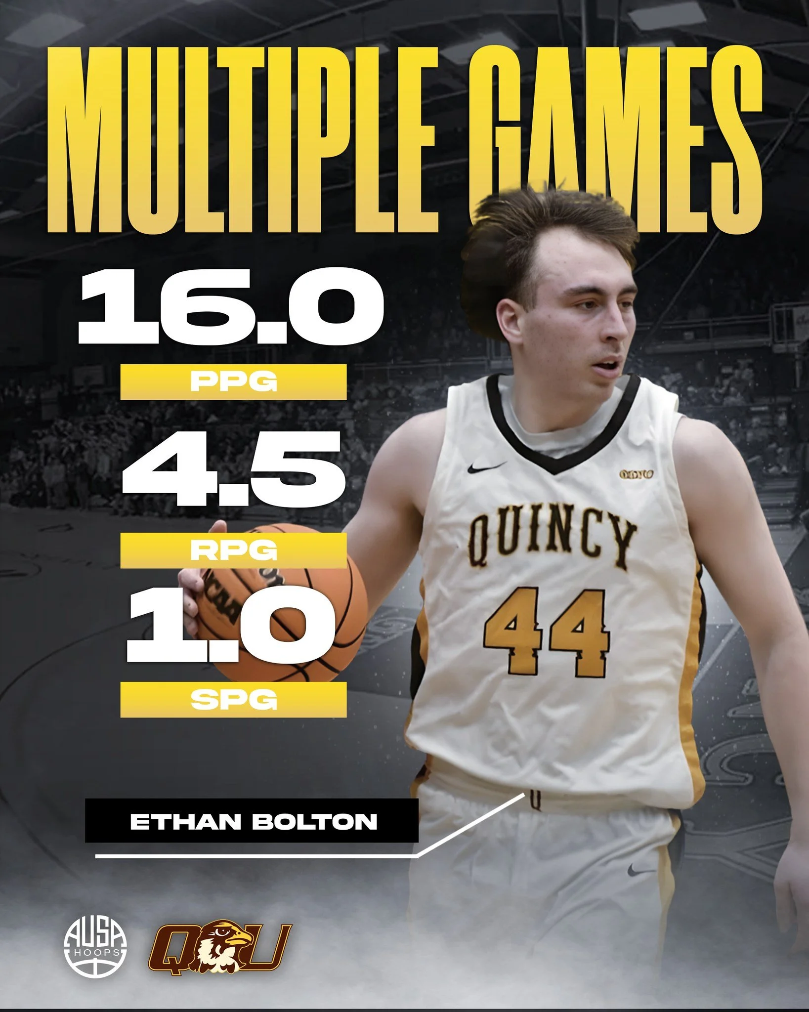 AUSA Hoops alum @ethanbolton_18 has been delivering multiple strong performances for @quhawksmbb, continuing to make a big impact for the Hawks.

Ethan&rsquo;s scoring ability, toughness, and all-around presence have stood out during this stretch, co