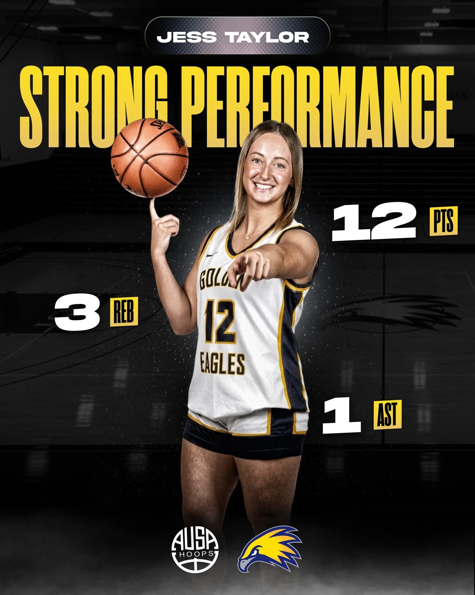 A strong performance from AUSA Hoops alum @jess_taylor__ for @goldeneagles_wbb, despite the loss to Gillette College.

Jess&rsquo;s effort, toughness, and all-around impact stood out, continuing to show her ability to compete and make a difference fo