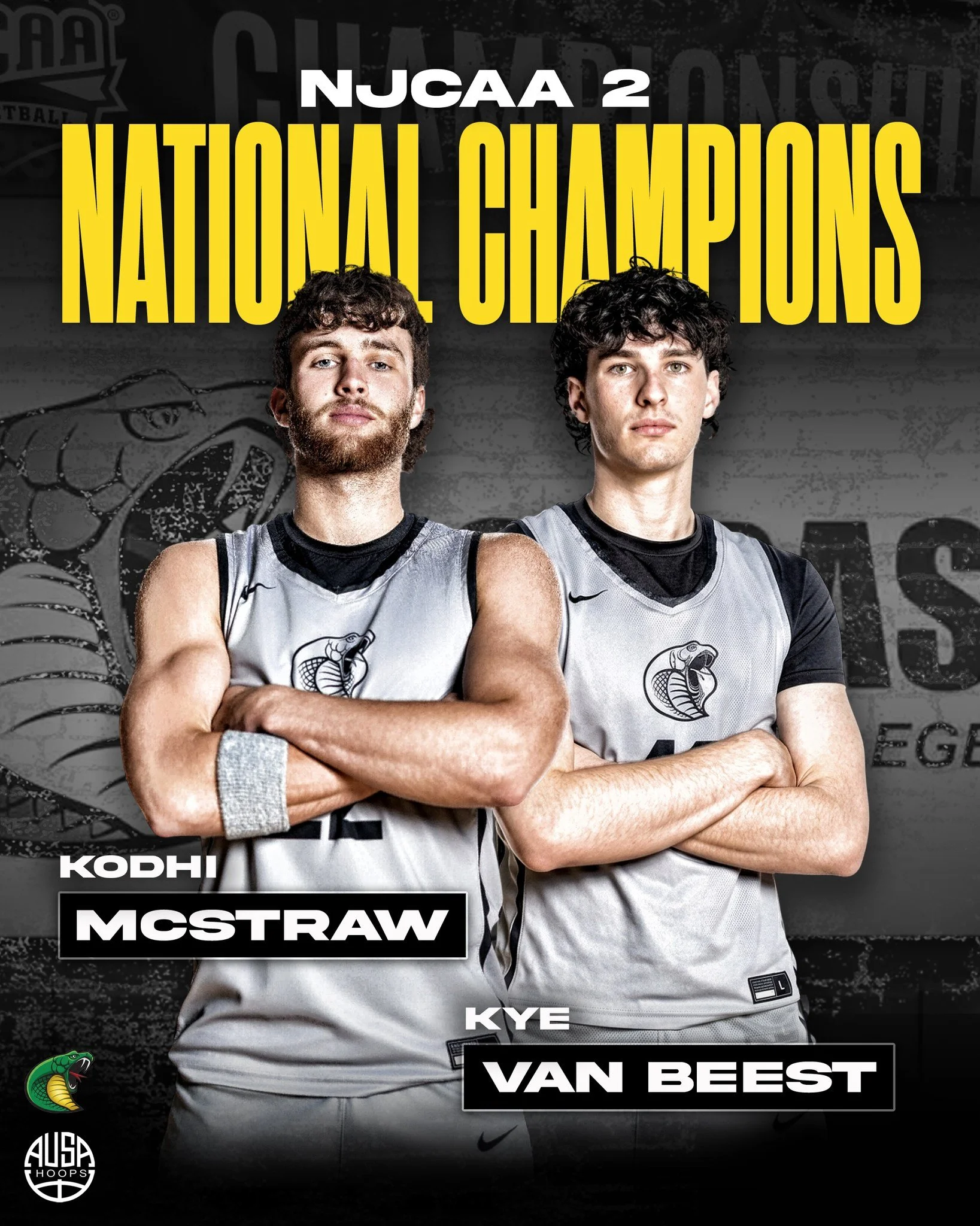 AUSA Hoops alumni @itskodhii &amp; @kye_vanbeest are NJCAA Division II National Champions with the @parkland_mbb!

Parkland captures the national title 40 years after their last championship, marking a historic achievement for the program.

A huge ac