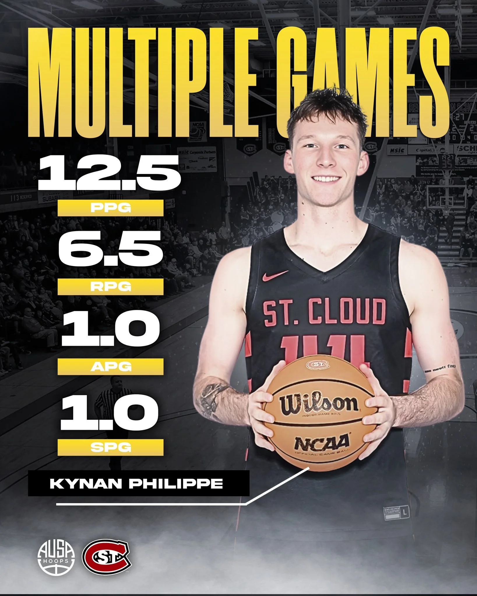Multiple strong performances from AUSA Hoops alum @kynan.philippe for @scsuhuskies_mbb.

Kynan has been consistently making his presence felt, bringing energy, toughness, and impact on both ends of the floor while helping his team compete at a high l