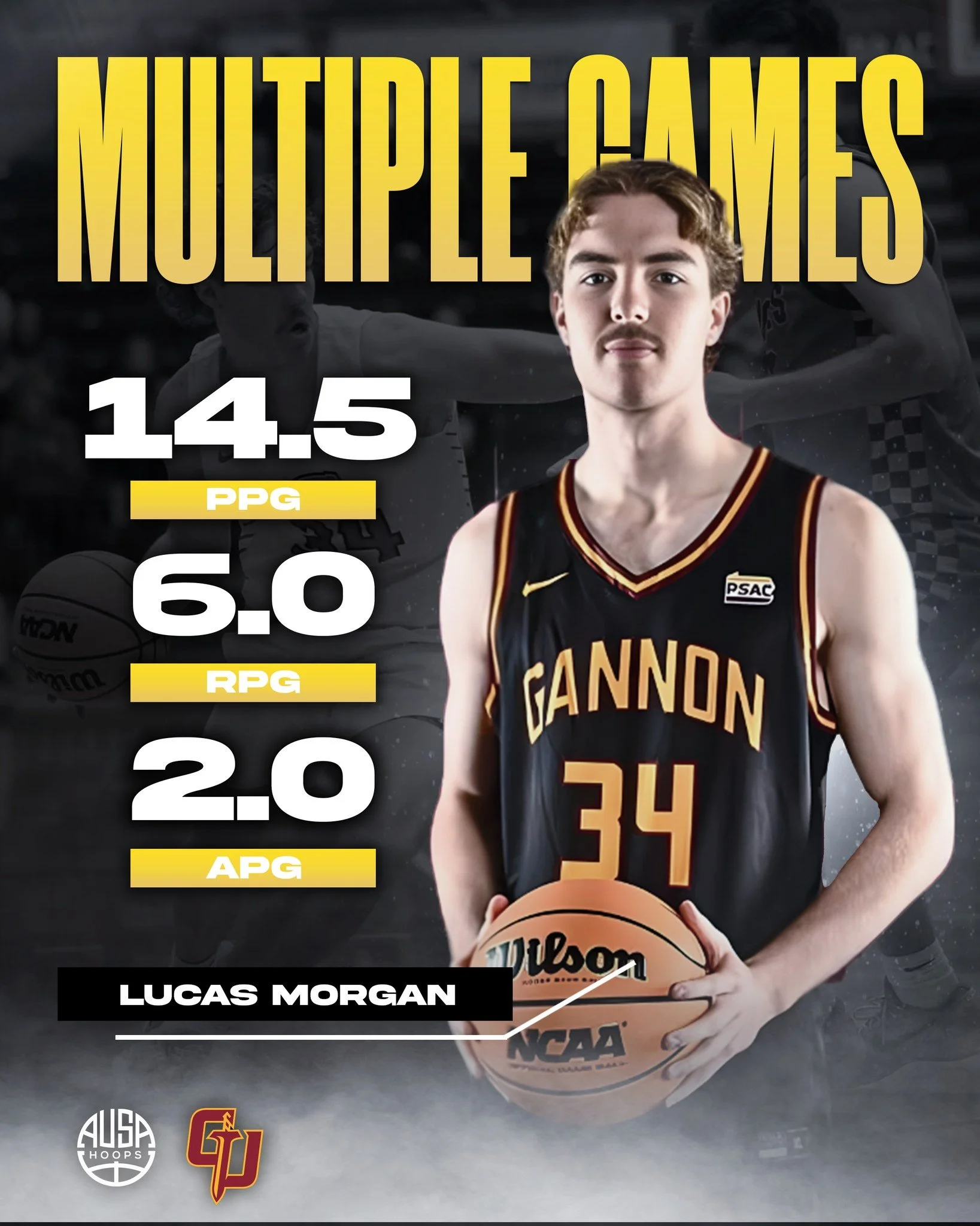 AUSA Hoops alum @lucasmorgan4 has been putting together multiple strong performances for @gannon_mbb, continuing to make his presence felt for the Golden Knights.

Lucas&rsquo;s consistency, toughness, and ability to impact the game on both ends have