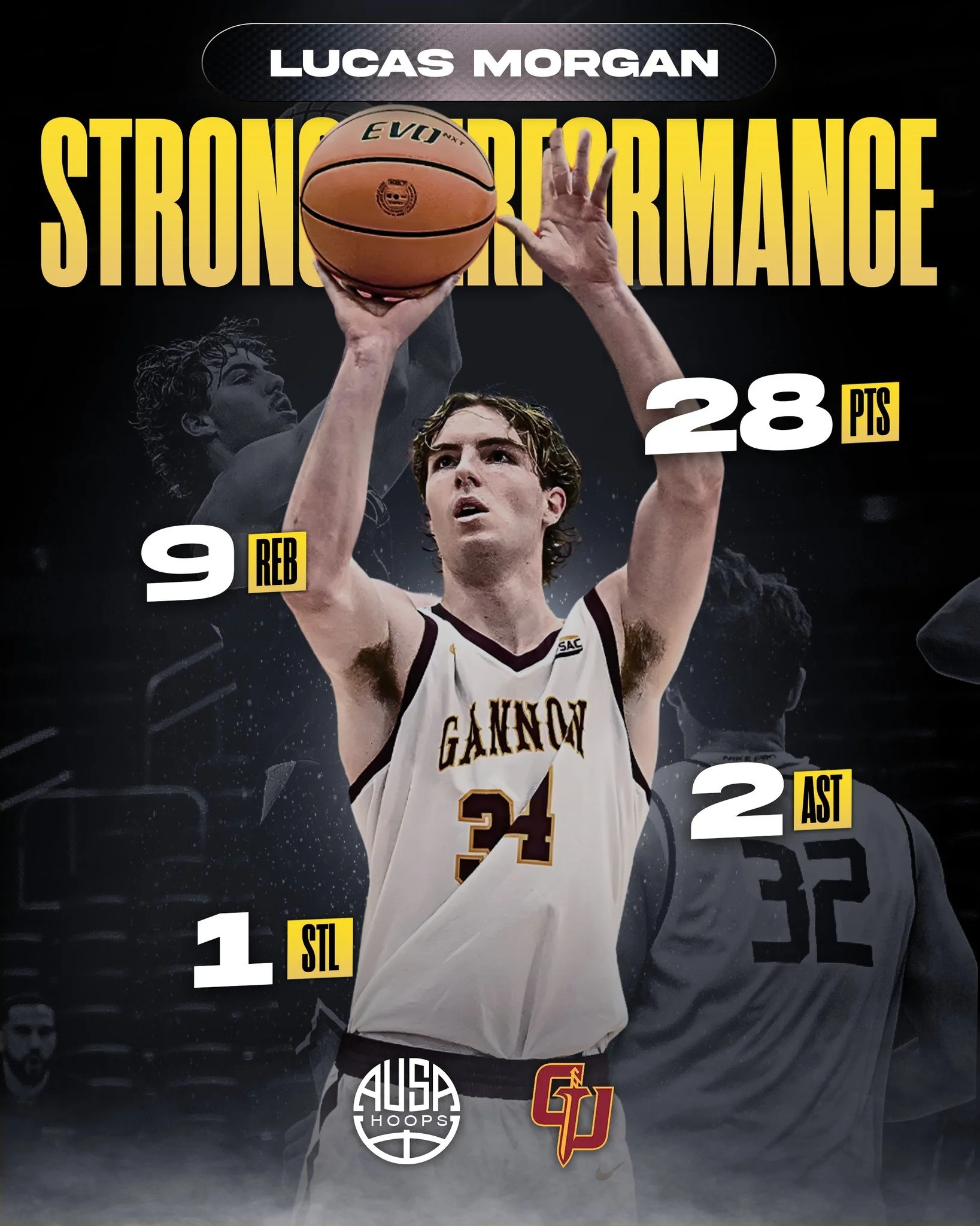 A big-time performance from AUSA Hoops alum @lucasmorgan4 for @gannon_mbb, dropping 28 points in a win over Oklahoma Baptist during their championship run!

Lucas&rsquo;s scoring ability and offensive presence were on full display, making key plays a
