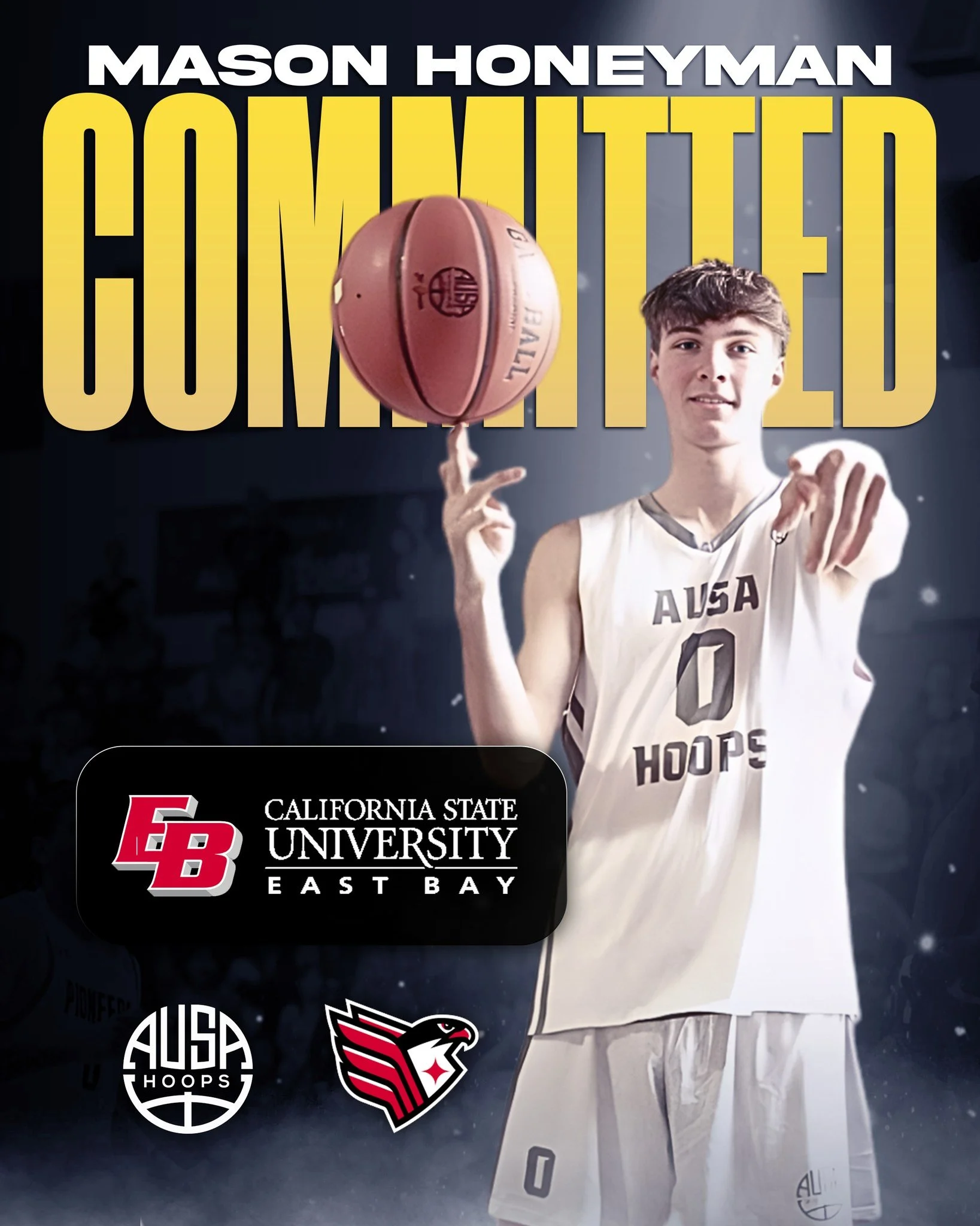 Congratulations to AUSA Hoops athlete @mason.honeyman on his commitment to @eastbaymbb!

The 6&rsquo;2 guard from Brisbane, Queensland brings a dynamic offensive game after two strong seasons at @cmumensbasketball. A proven scorer and perimeter threa