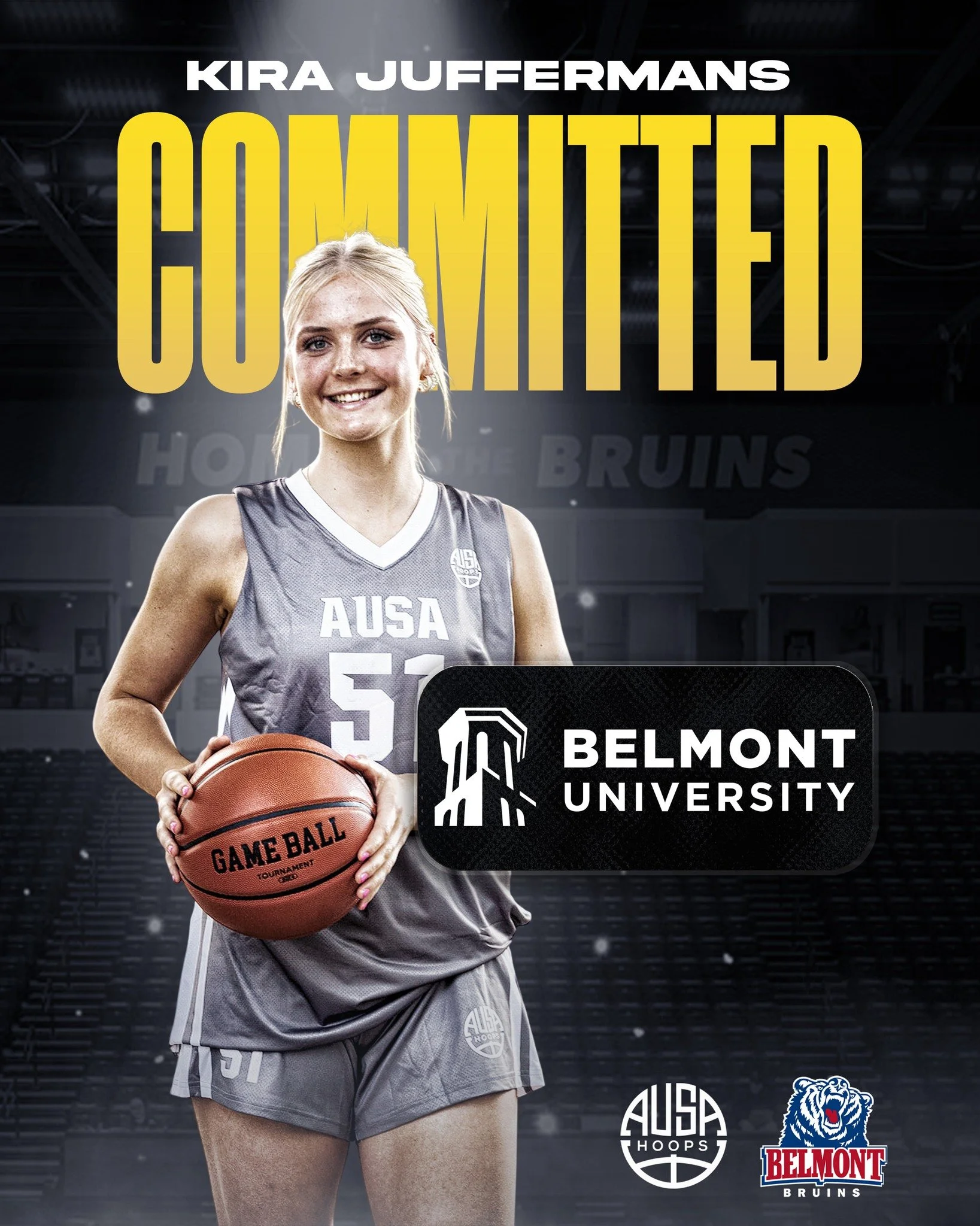 Congratulations to AUSA Hoops athlete @kira.juffermans on her commitment to @belmontwbb!

Kira, who toured with us in 2025, made a strong impression at both the Nike Tournament of Champions and Run for the Roses. An athletic big who runs the floor an