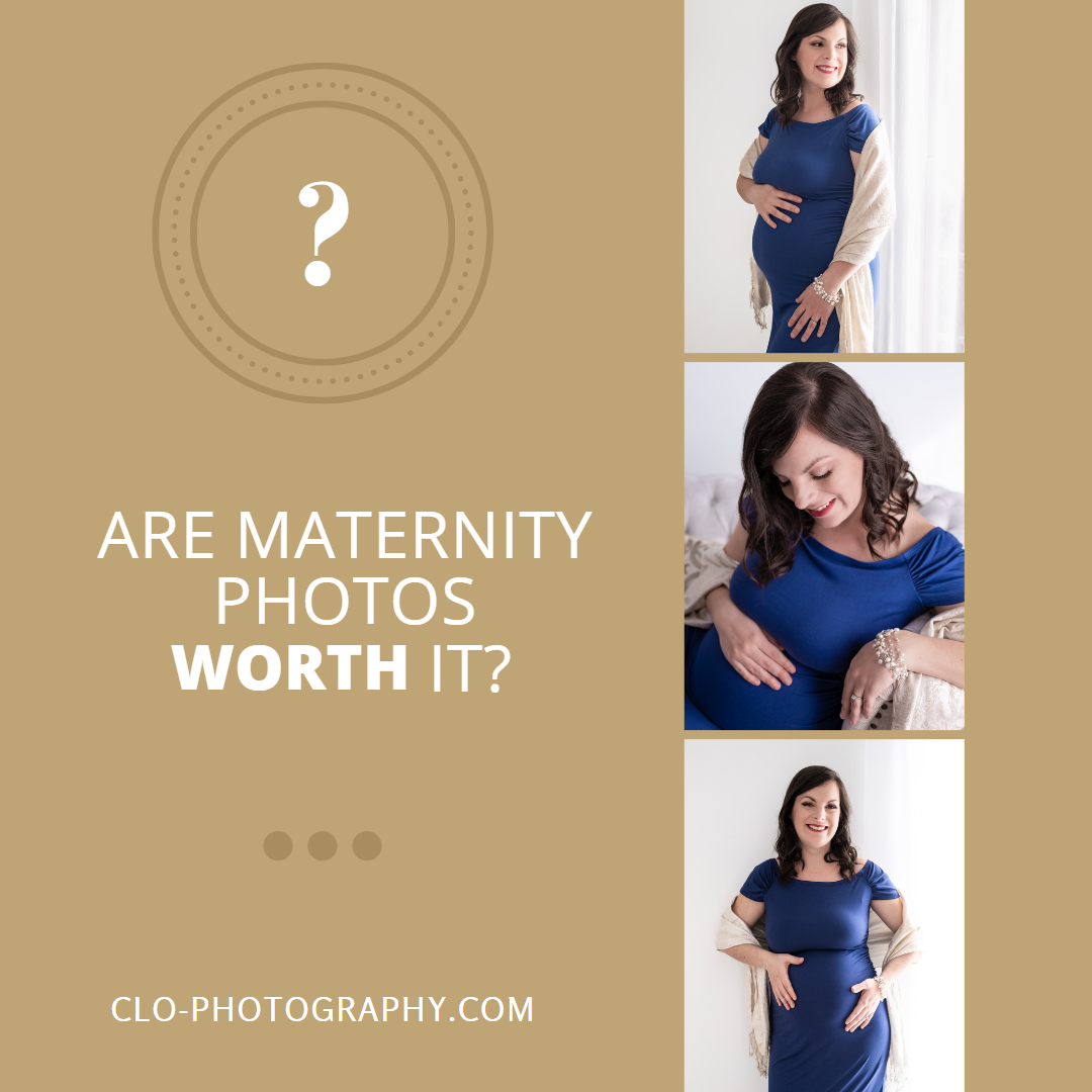 Cover photo for a blog post answering the question whether maternity photo are worth it