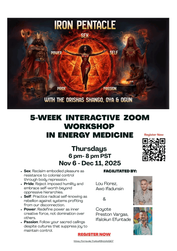 Iron Pentacle with the Orishas, Shango, Oya, & Ogun (online)