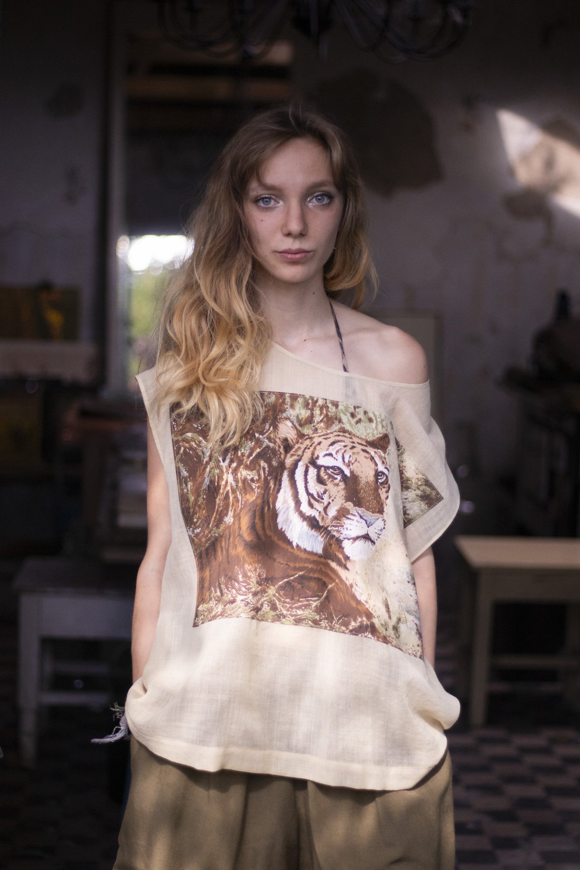 Tiger Sleeveless Top