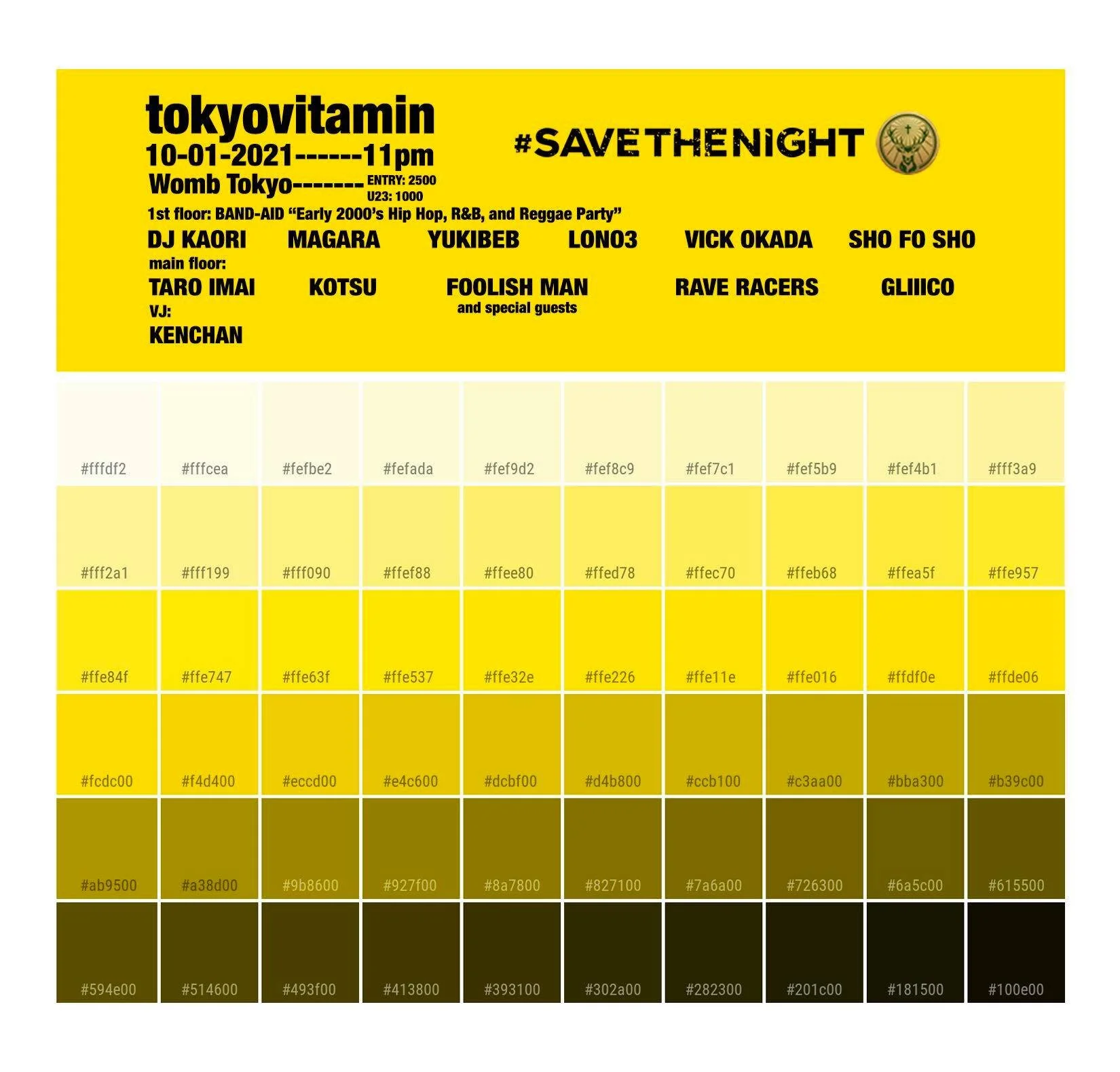 Tokyovitamin x savethenight event at Womb