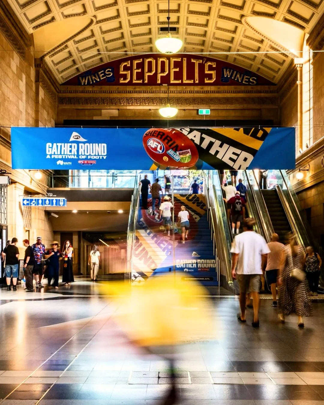 From the very first @afl Gather Round in 2023, we&rsquo;ve been on the ground &mdash; capturing the crowds, the smiles, the player signings, the timelapses of thousands of people flooding into venues across @southaustralia.

Today @pmalinauskasmp and