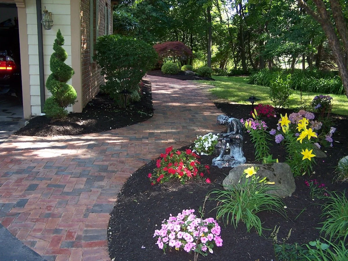 Modern paver walkway in Victor, NY