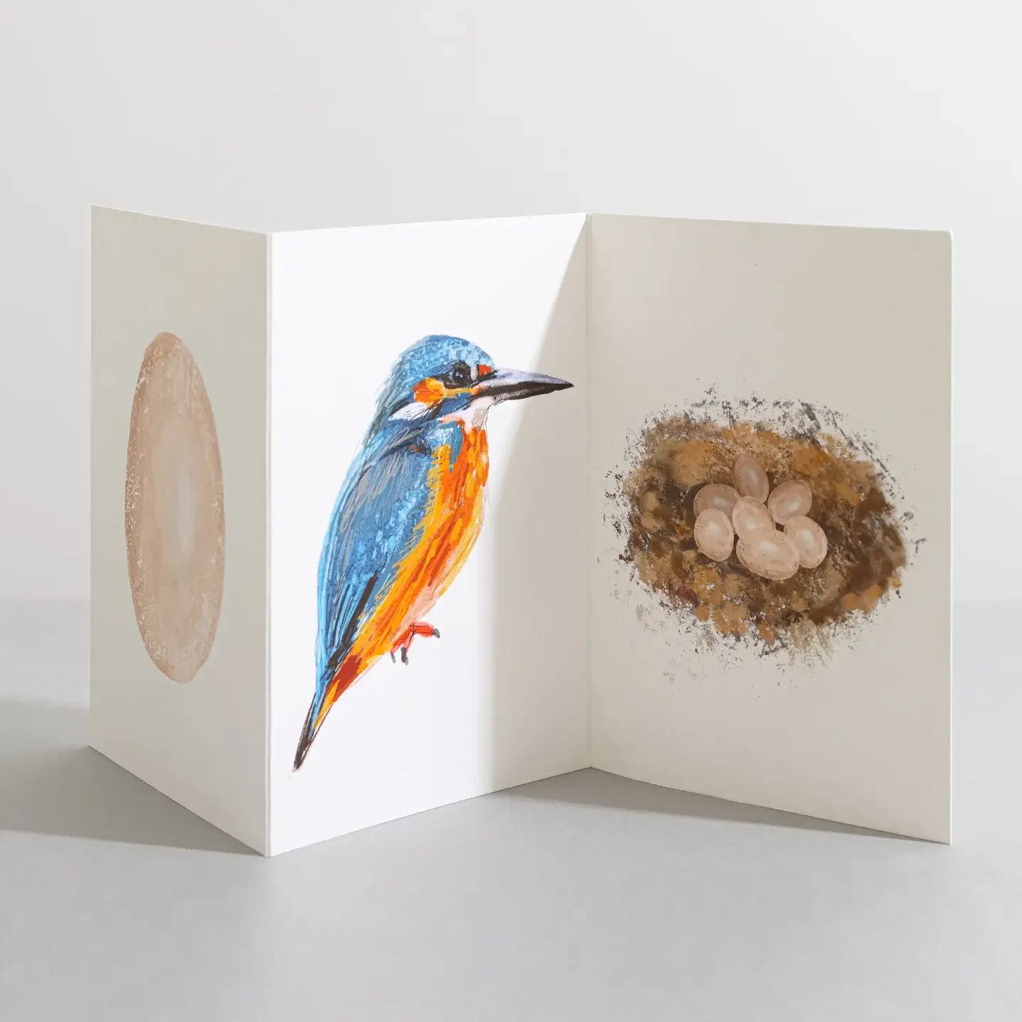 Kingfisher Concertina Card