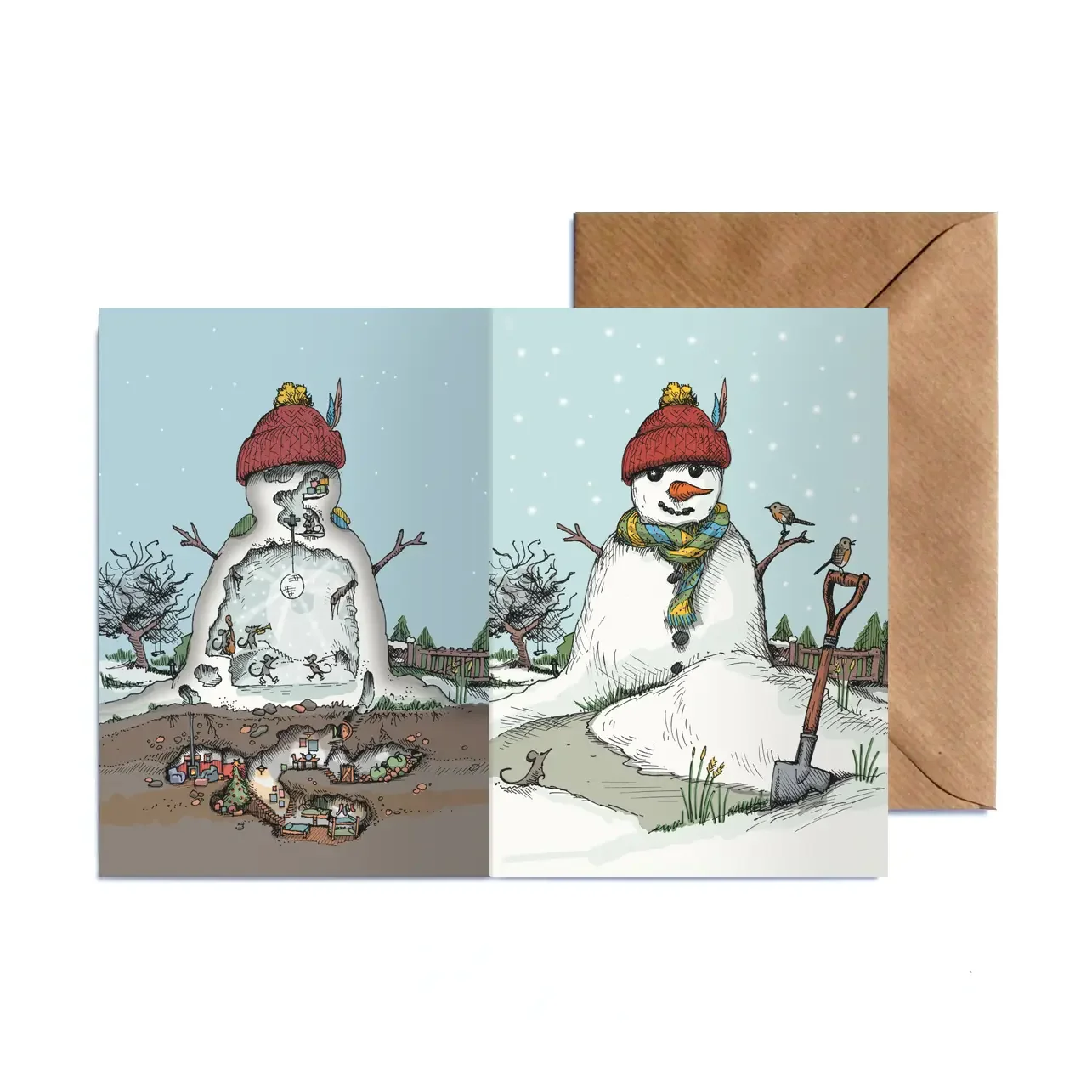 Magic Snowman Christmas Card