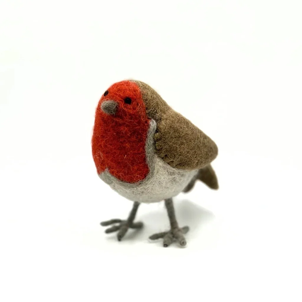 Handcrafted Felt Robin