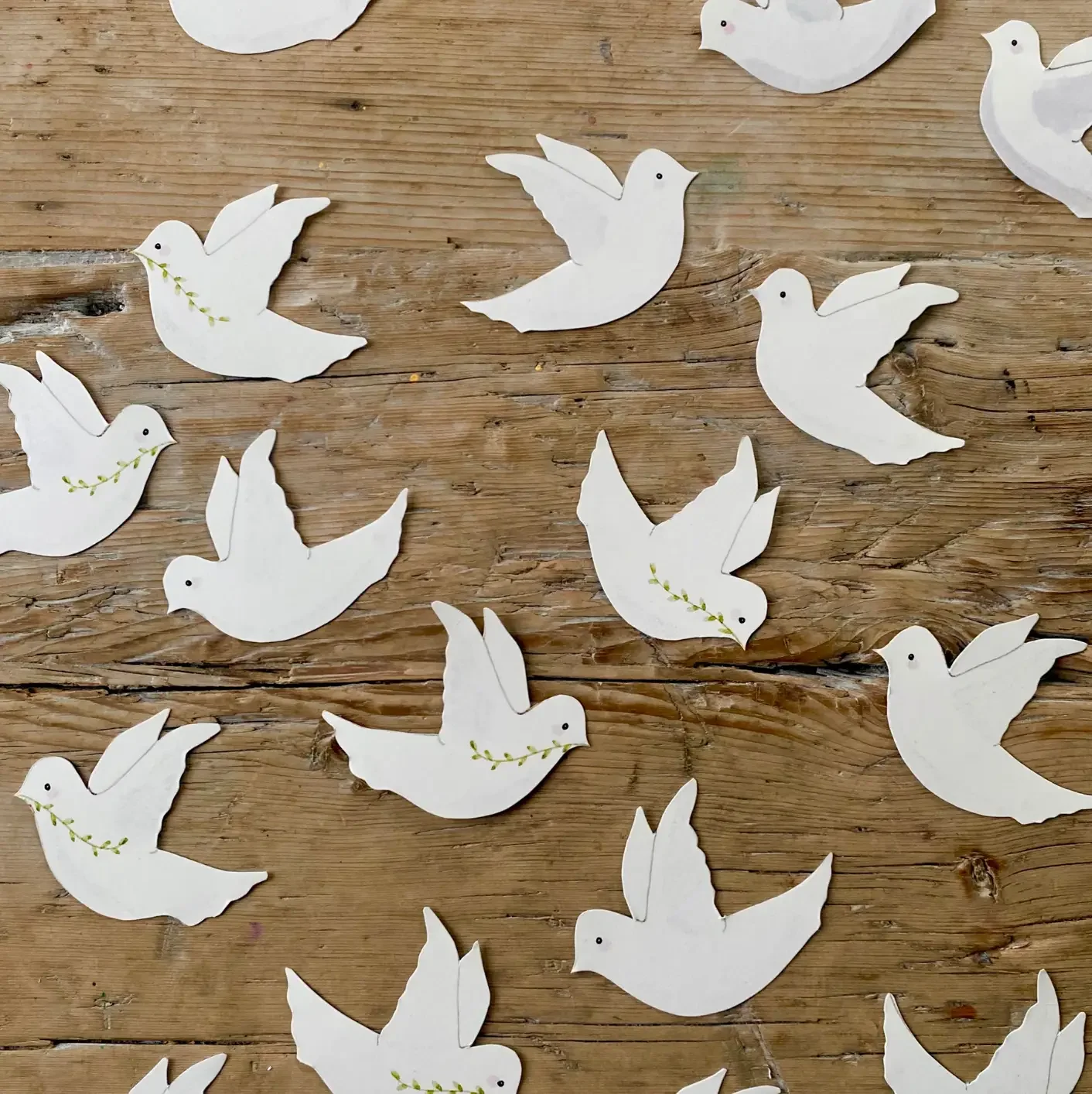 White Doves Christmas Craft
