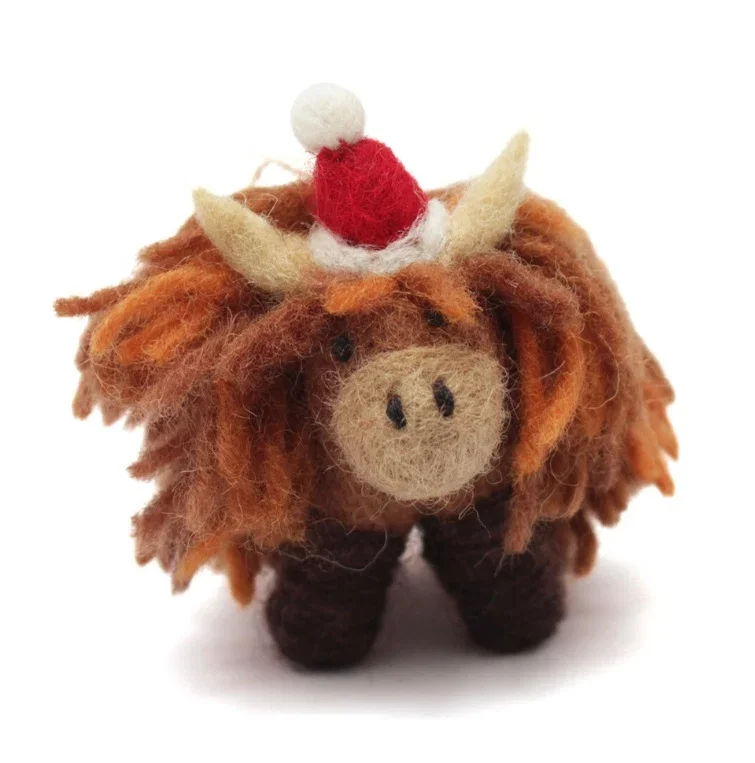 Handmade Christmas Highland Cow