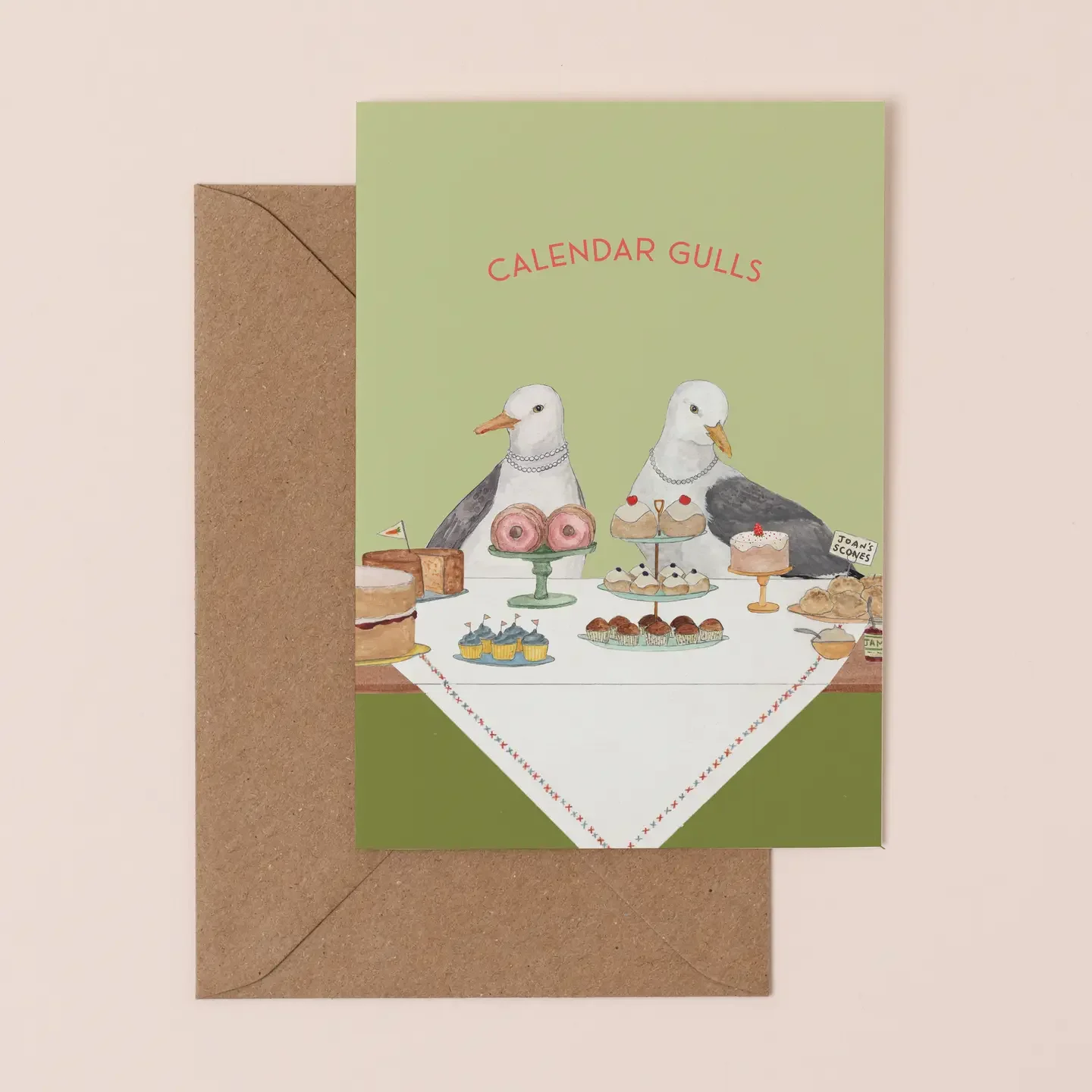 Calendar Gulls Greeting Card