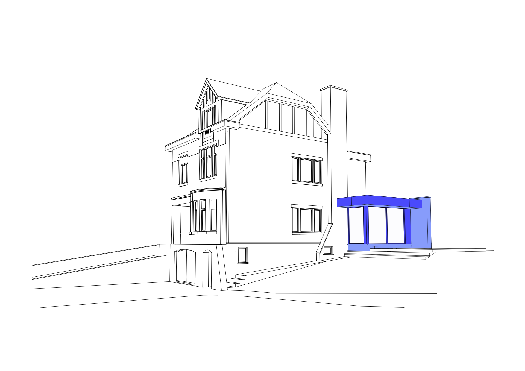 Rénovation d'une habitation à Grâce-Hollogne - Vue état projeté