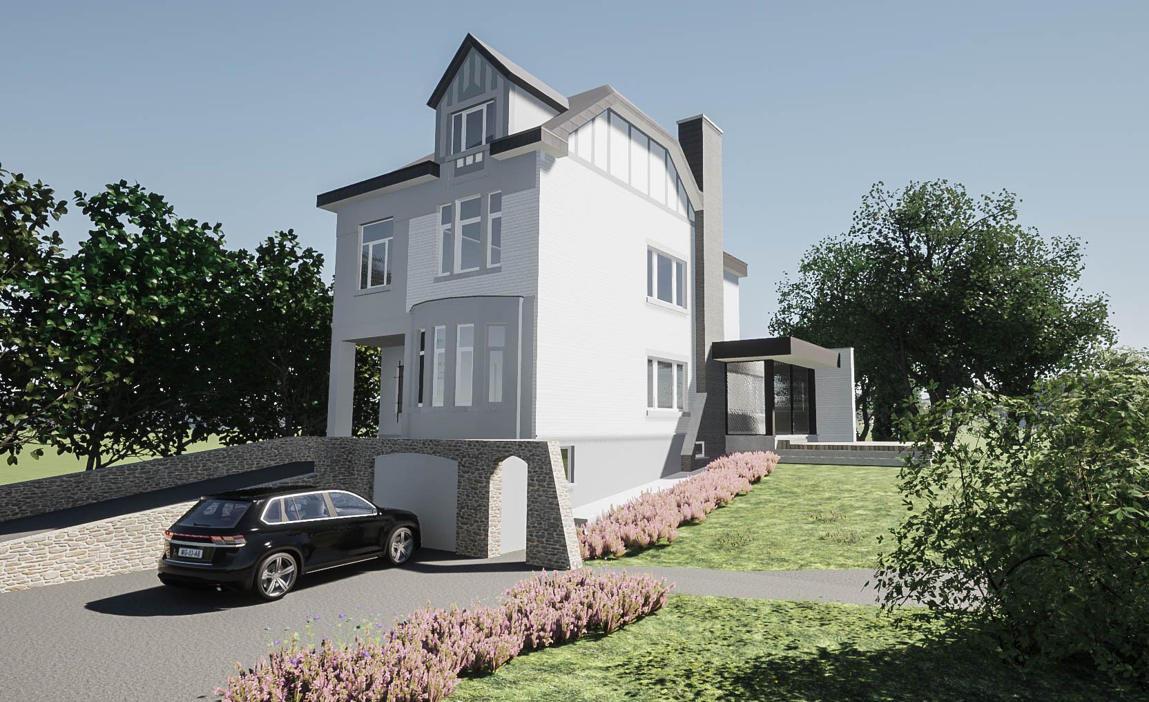 Rénovation d'une habitation à Grâce-Hollogne - Vue 3D état projeté