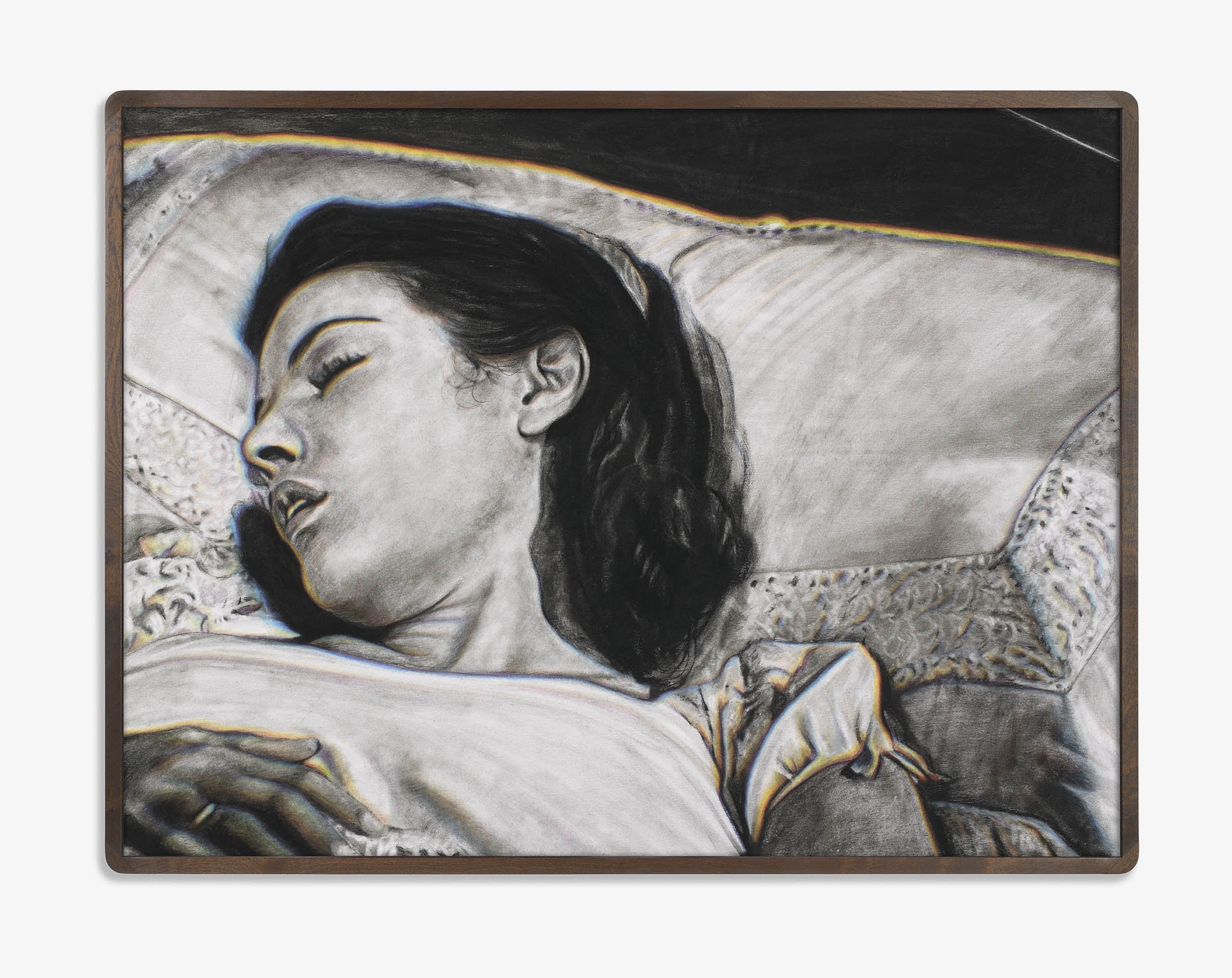 Myrea
Compressed charcoal and coloured conté on paper
943 x 1247 x 47 mm
Nina Mae Fowler 2024