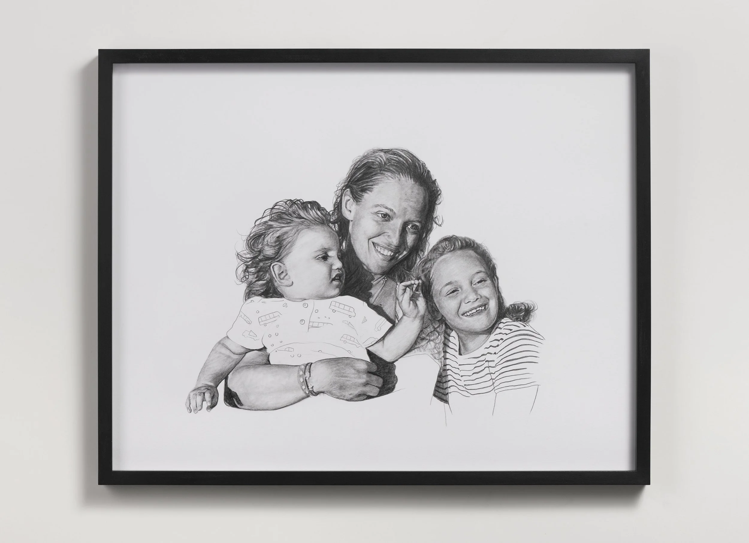 Victor, Agnés & Elise 
Pencil on paper 
47 x 60 x 3 cm
