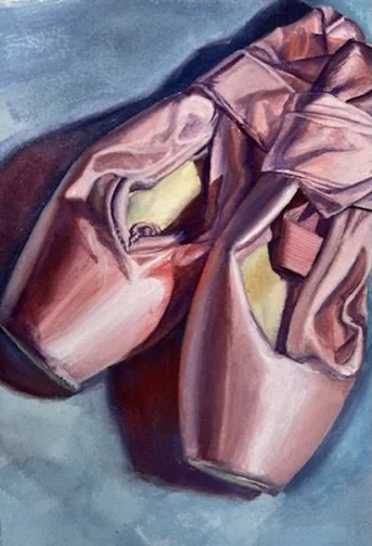 gouache pointe shoes on top of each other.jpg
