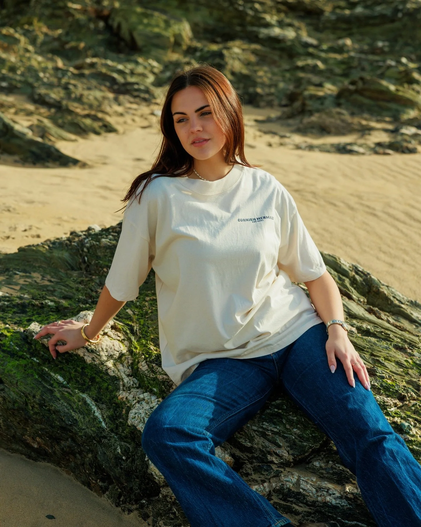 Relaxing weekend mode on 🌊

Tara wears our Unisex Sand Oversized Tee - The Minack for her beachside strolls. At Cornish Mermaid, we design everyday staples made for salty air, sandy toes, and slow coastal living. 

What are your plans this weekend? 