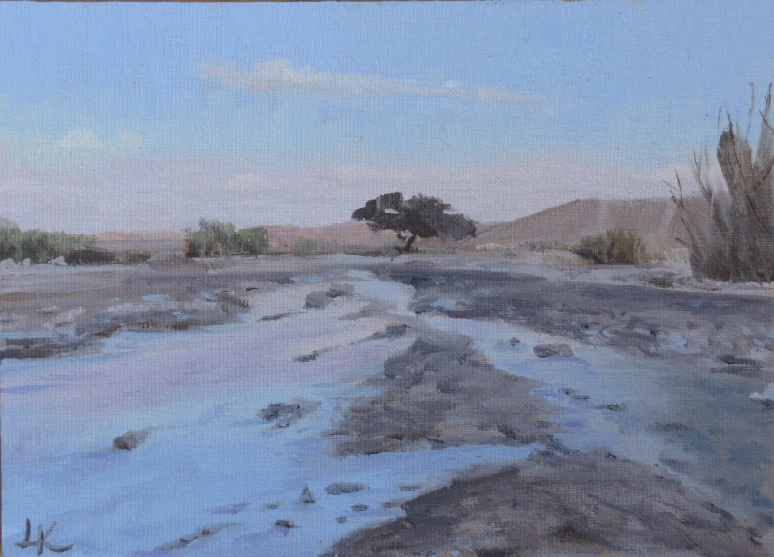 "Nahal Ashosh flood at dawn", 2022. SOLD