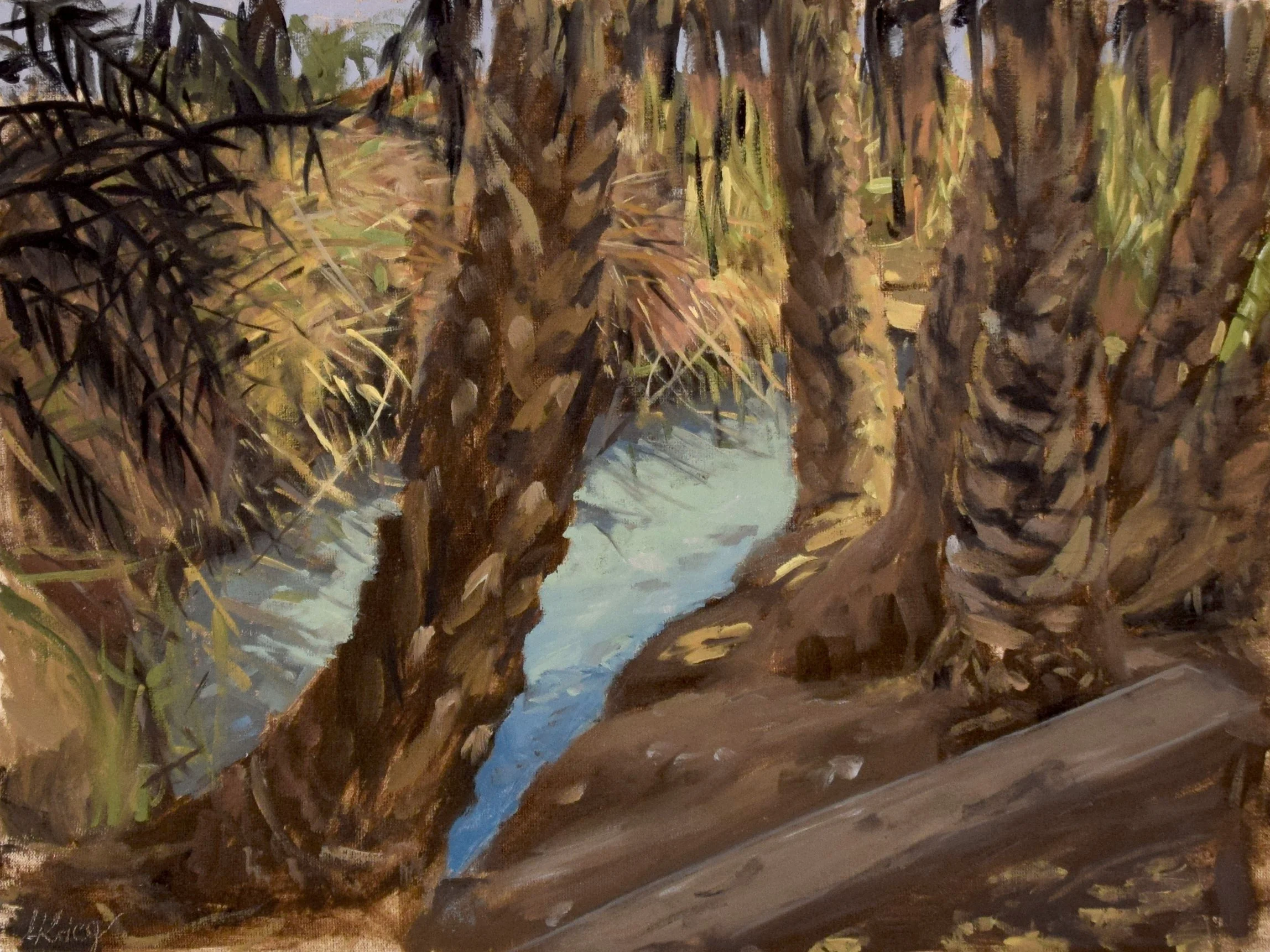 "Ein Plutit Oasis", 2023. 30x40 cm. Oil on canvas panel. Pleinair.