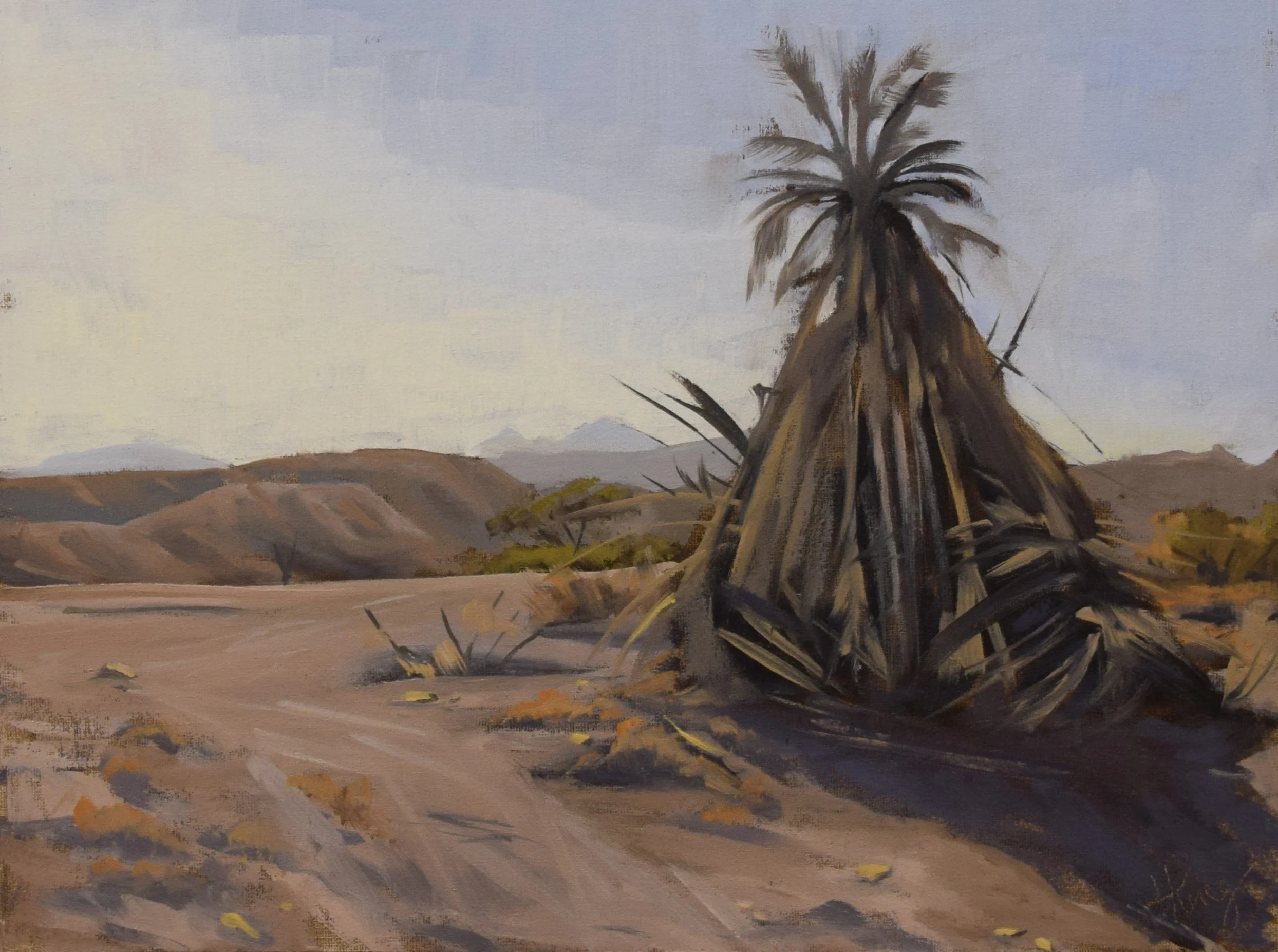 "Ein Mashak Oasis", 2023. 30x40 cm. Pleinair.