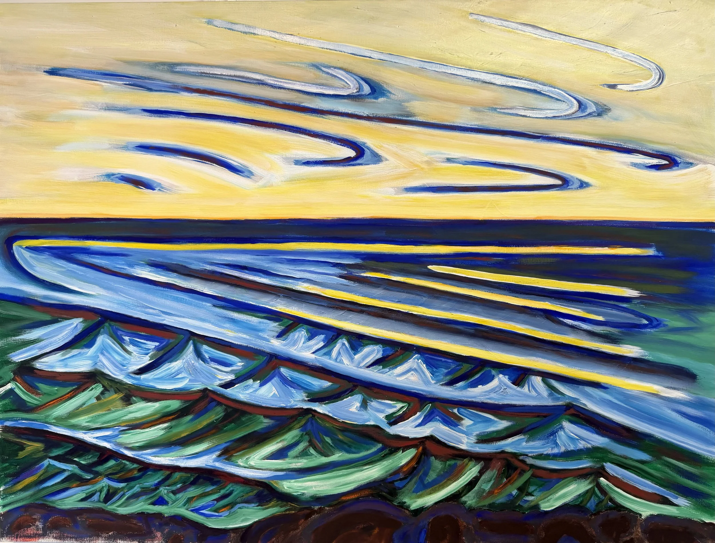 Embarkation, oil on canvas 36" X 48" 2026