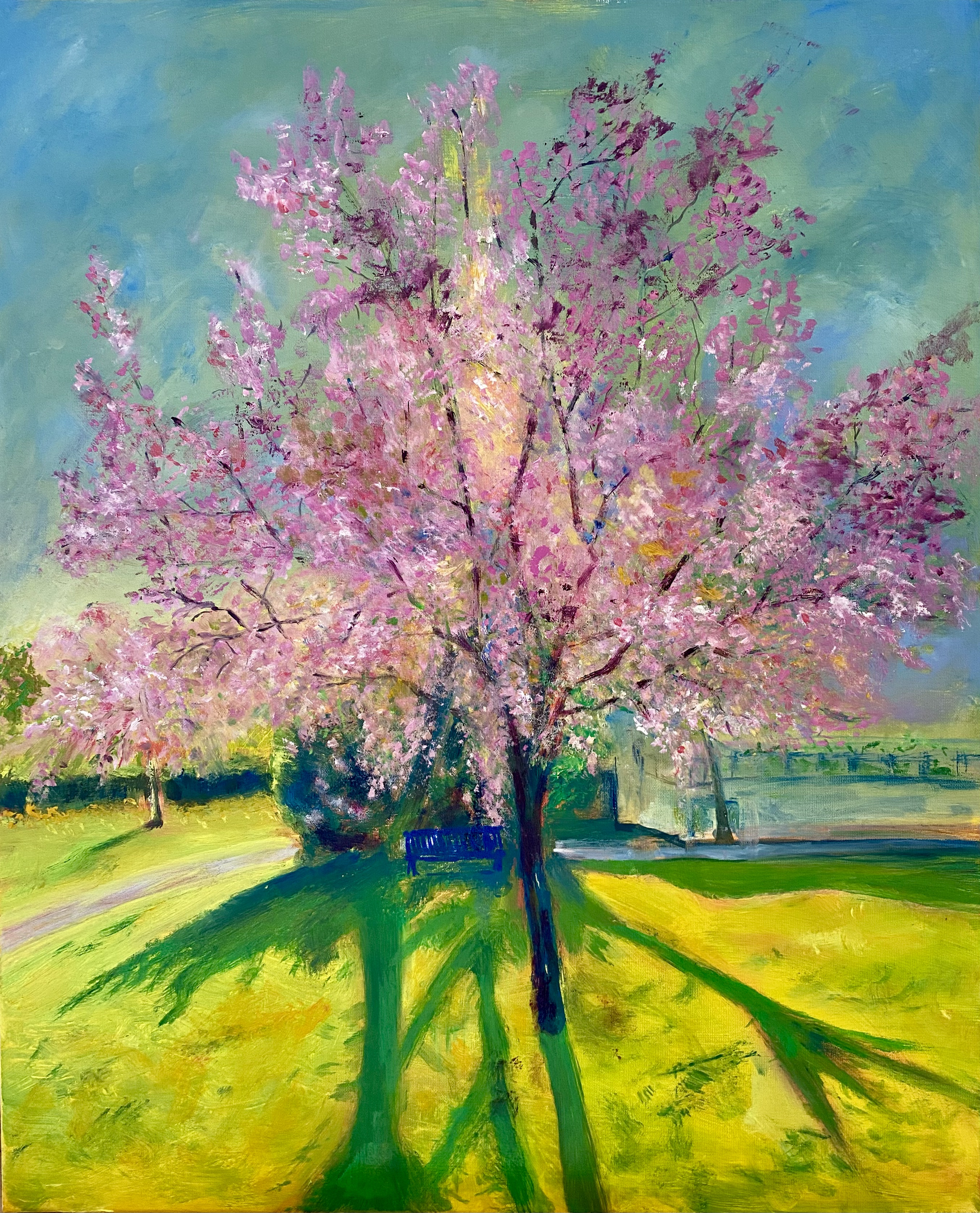 SAKURA huile sur toile de lin 73 X 60
