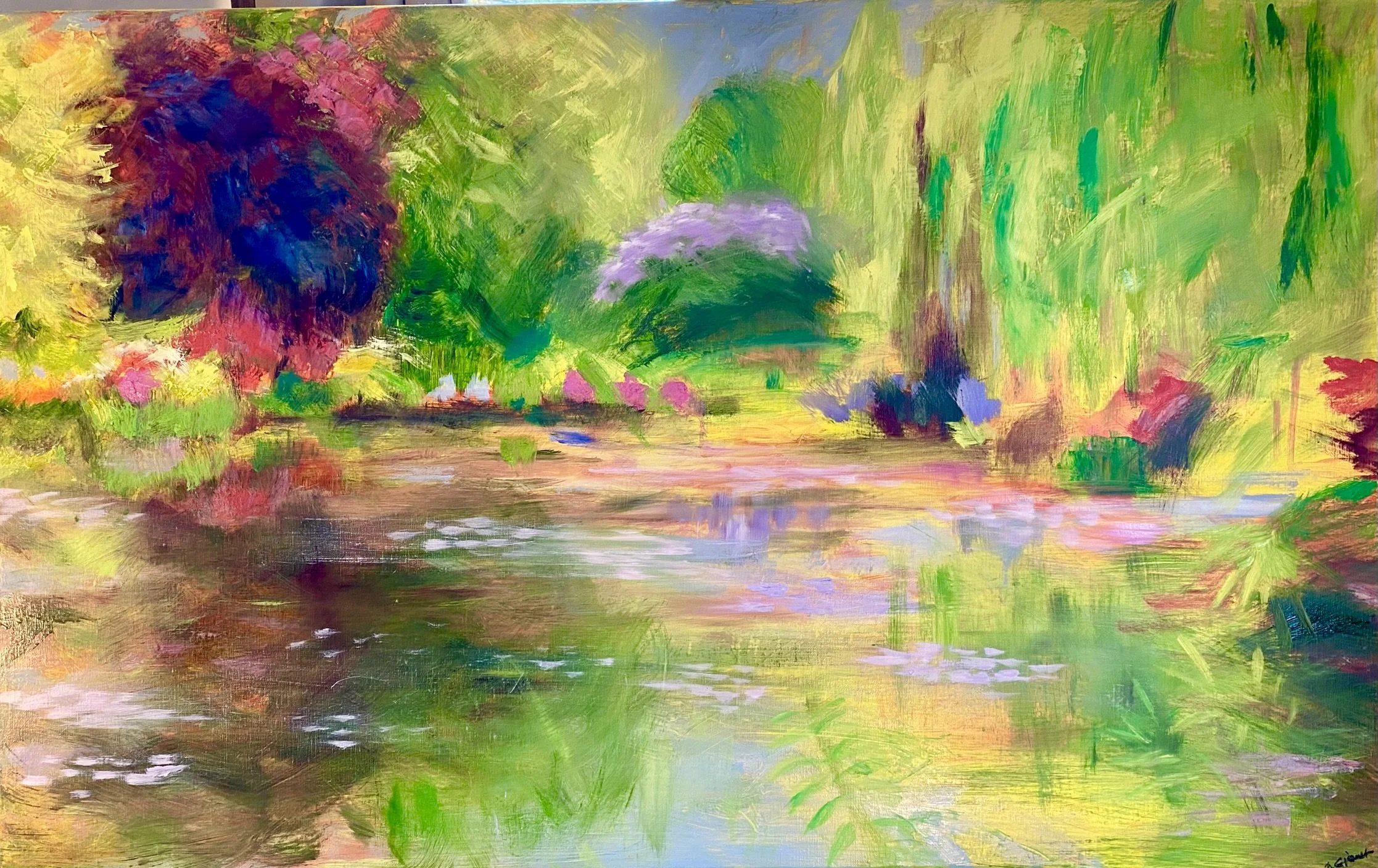 PARADIS huile sur toile de lin 116 X 73