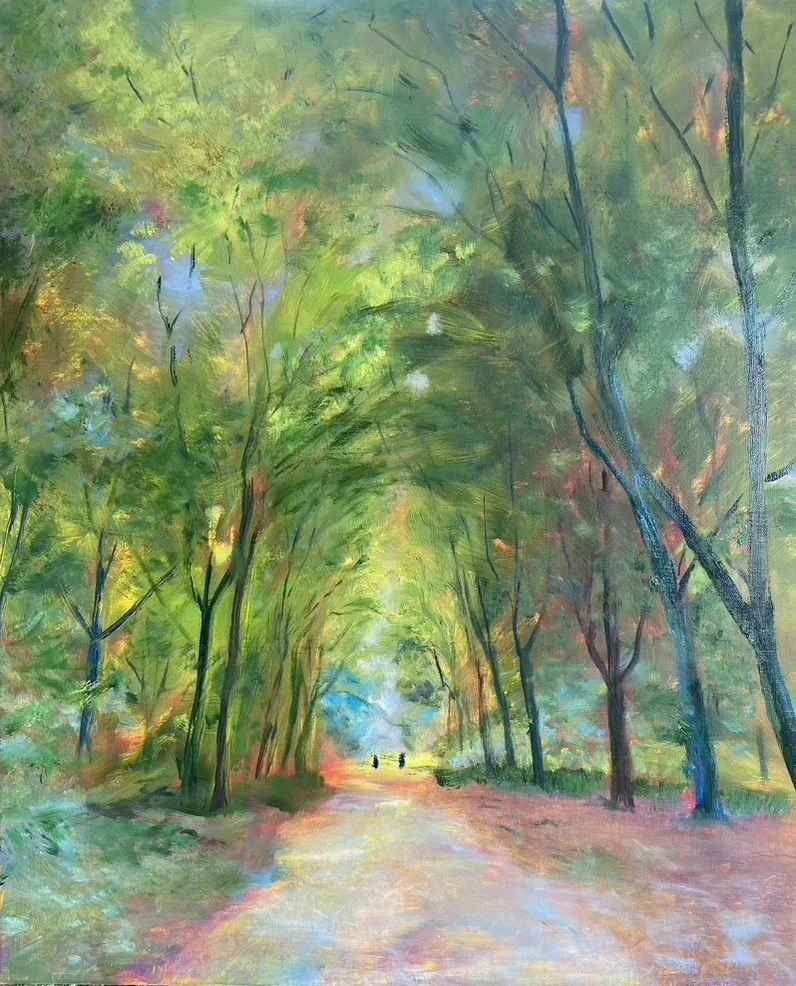 PETIT MATIN D'ETE huile sur toile de lin 73 X 60