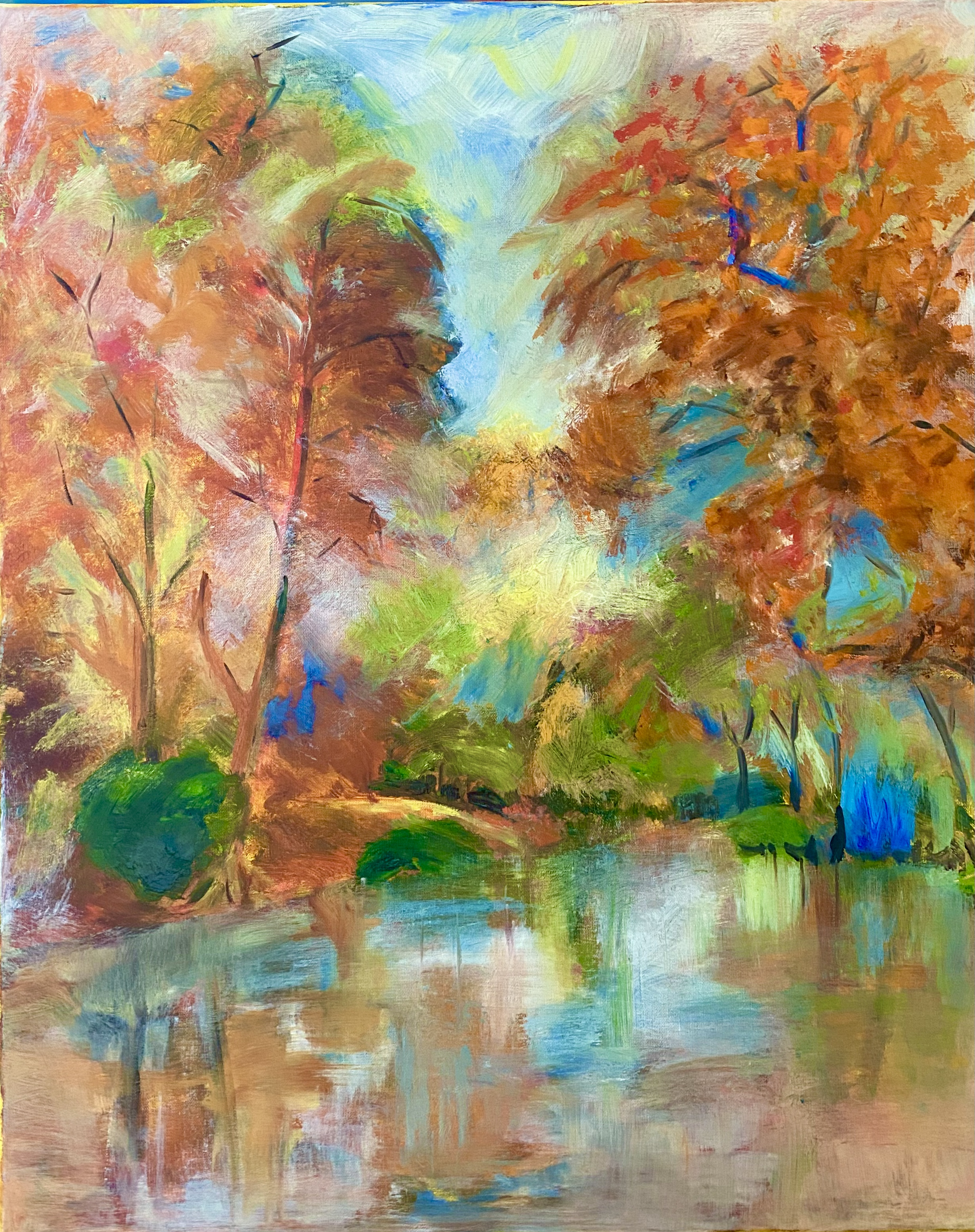 AUTOMNE ROUGE
huile sur toile de lin 73 X 60