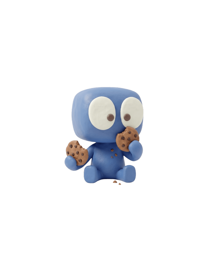 i-Mee holding a cookie