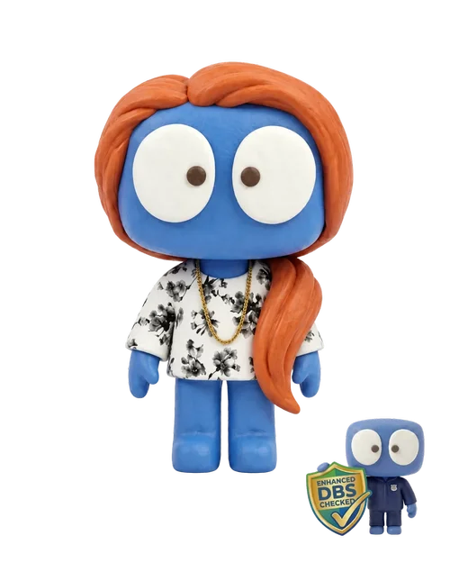 Sian Redcroft as a clay character