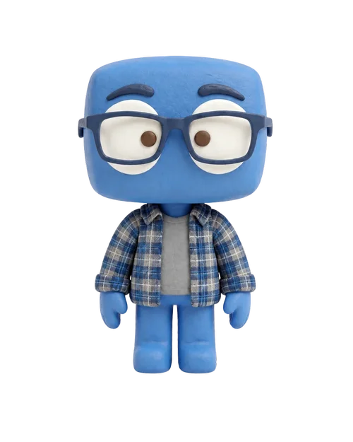 Richard Redcroft as a clay character