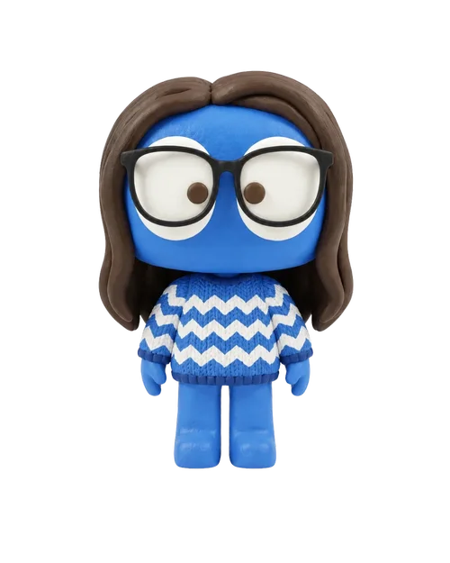 Claudia Aydogan as a clay character