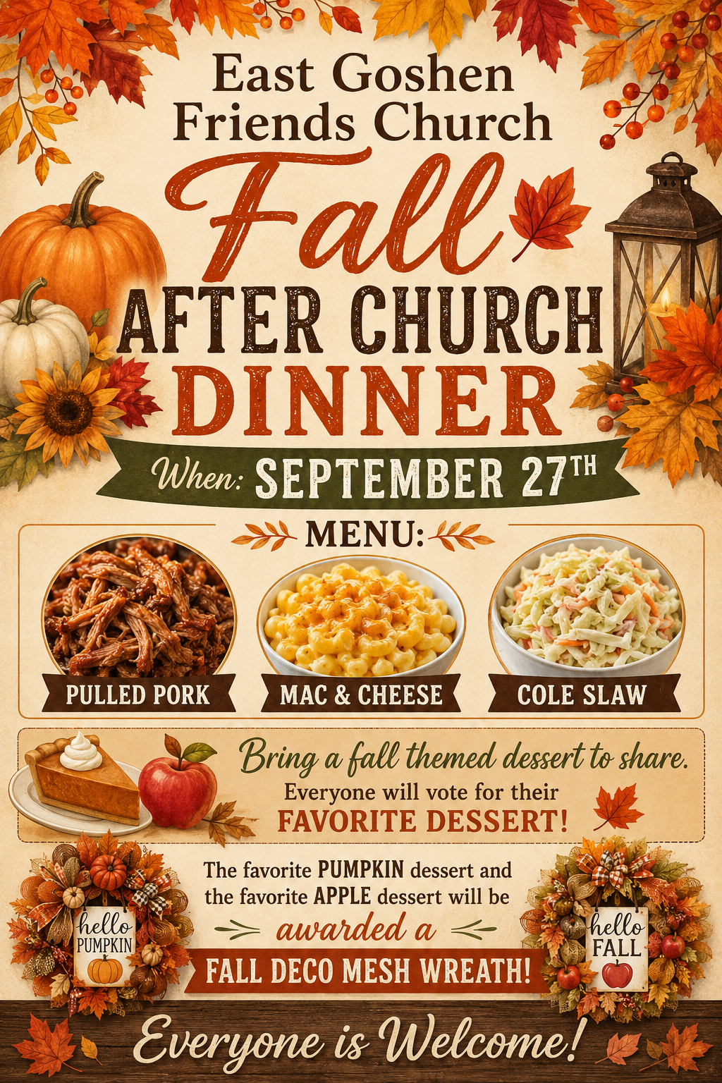 Fall After Church Dinner