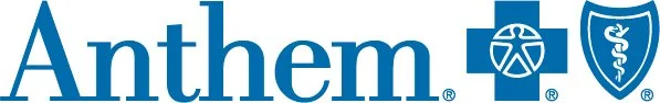 The logo of Anthem, featuring the company name and a shield with a caduceus symbol and a star.