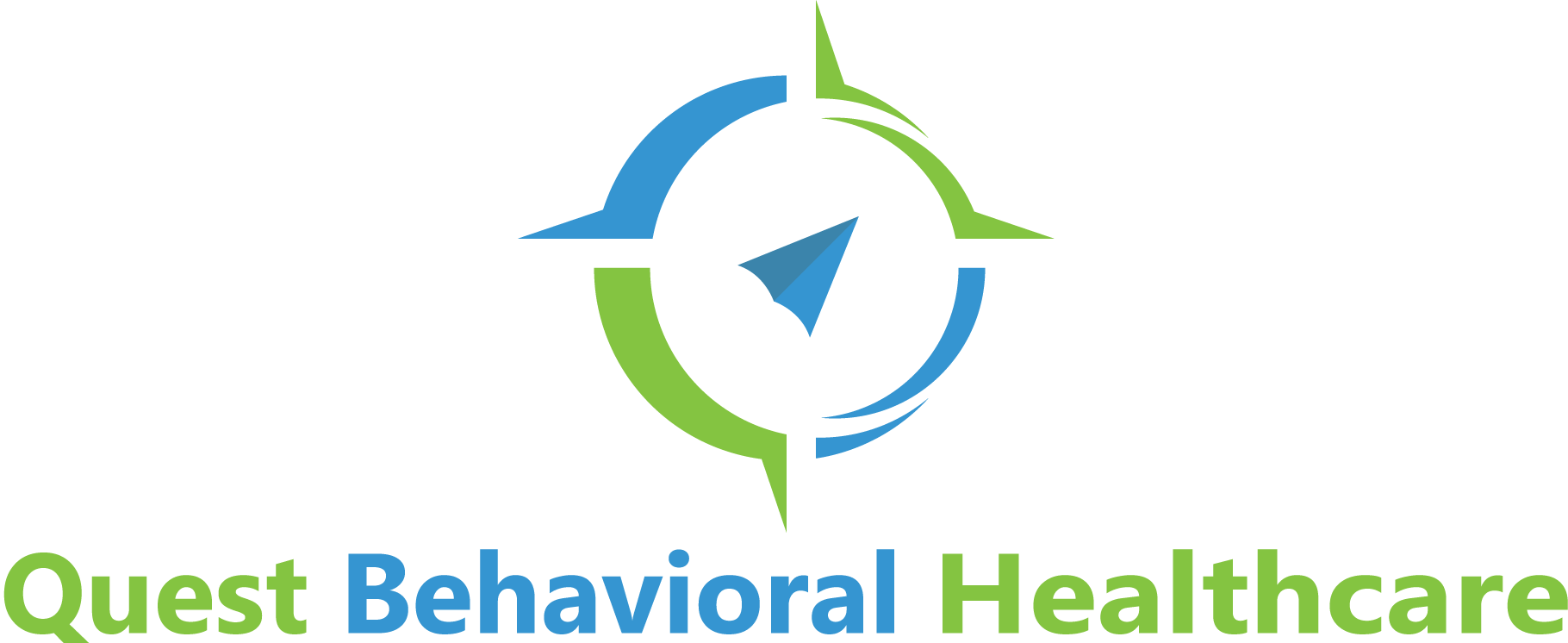 Quest Behavioral Healthcare logo with a compass symbol in blue and green and the company name below.
