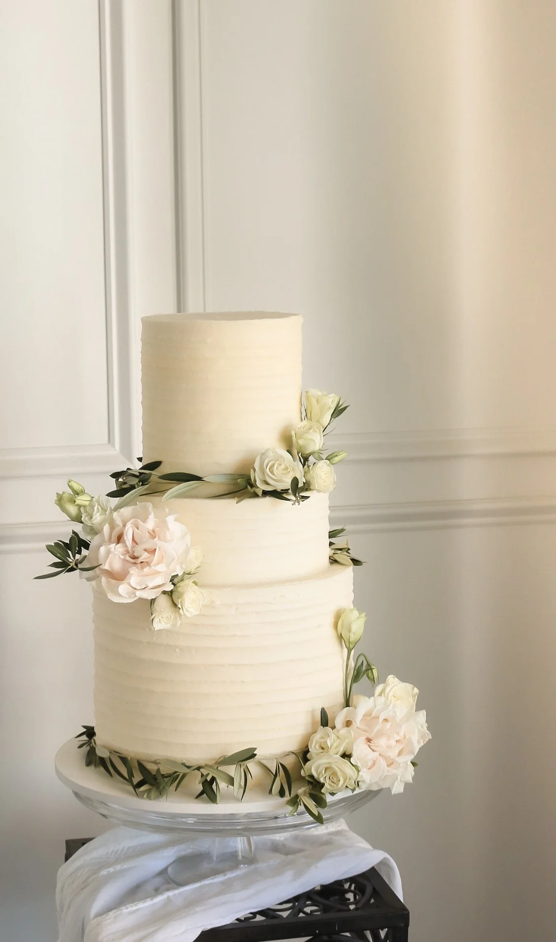 Olive & Blush Wedding Cake