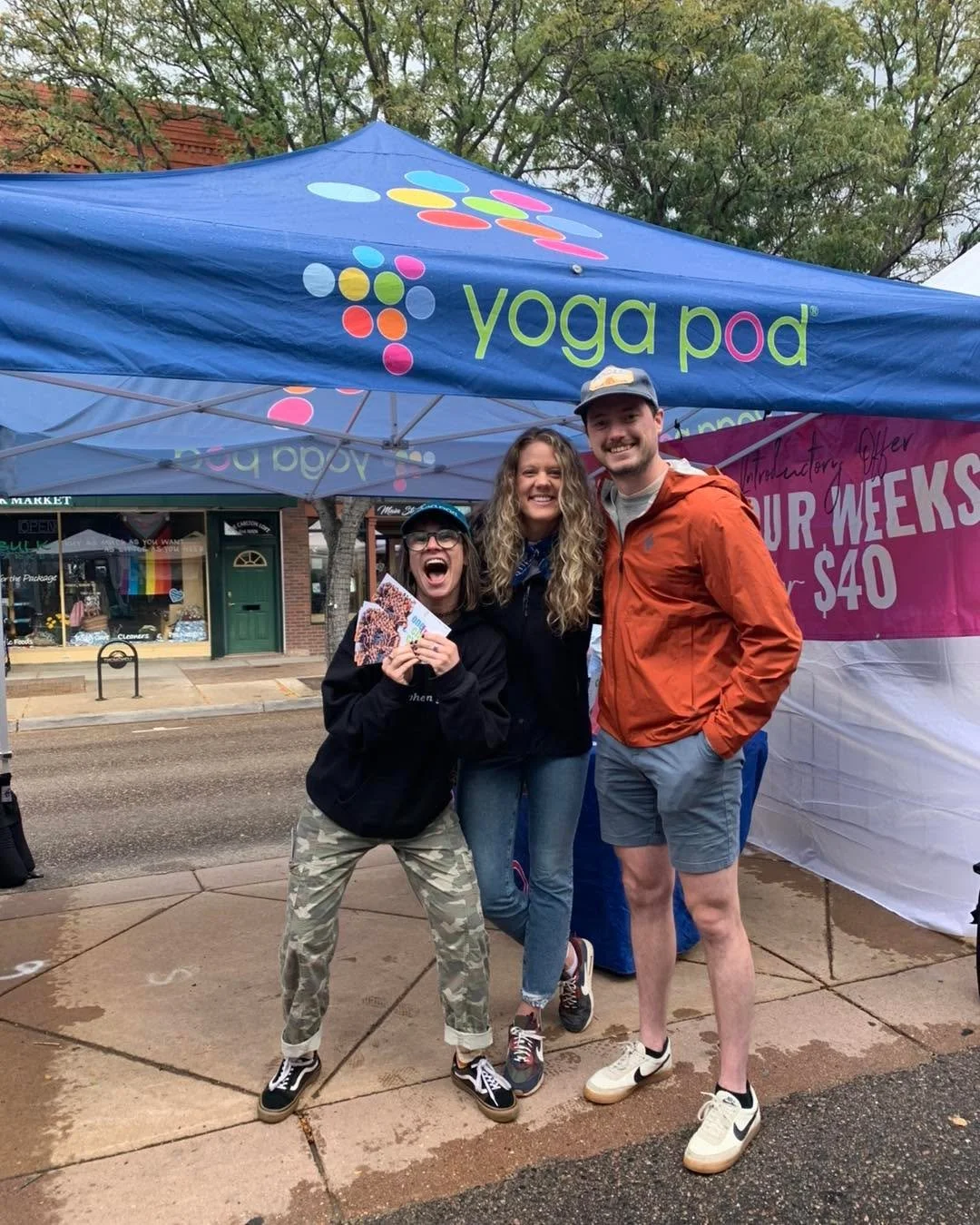 Rain or shine we love connecting with our Boulder-Longmont community and watching it grow! 

If you know someone who hasn&rsquo;t been to Yoga Pod *yet* - tell them we are running a special intro offer for new students. Only $40 for 4 weeks of unlimi