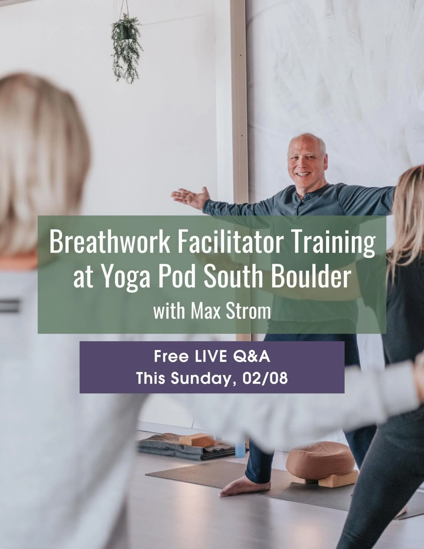 Curious how breathwork can change your nervous system and your life?

✨ Breathe to Heal Facilitator Training ✨

Max Strom is bringing his only North American training of 2026 to Yoga Pod South Boulder.

This immersive training explores breath as a ga