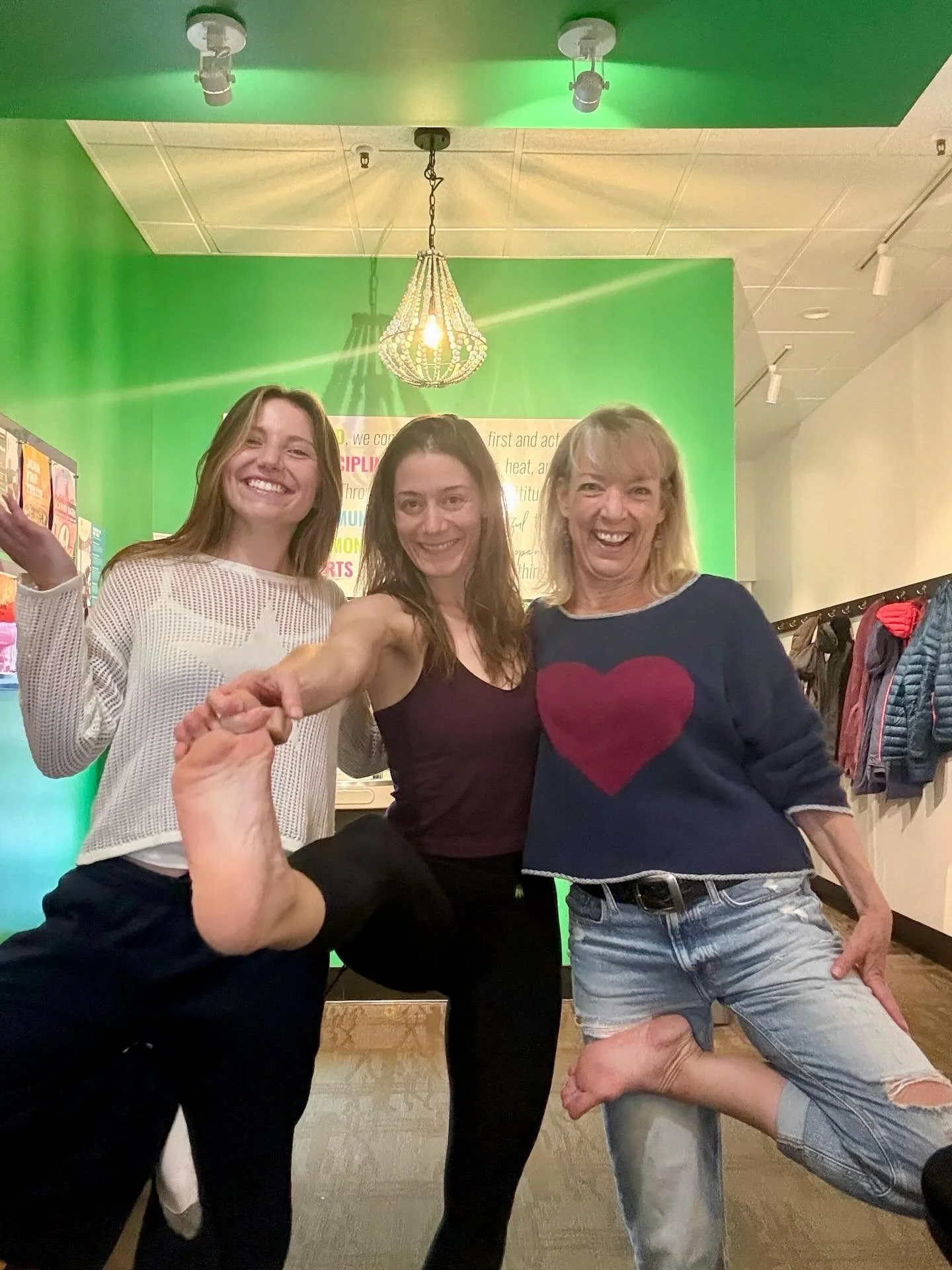 Hi from our SOBO crew!!

Have you checked out our SOBO location yet?

If not, come see us this week 💛

Here&rsquo;s part of our SOBO crew from last Thursday &mdash; Karma Yogi Kendra, manager Ashleigh, and Ingrid at the front desk.
Fun fact: they&rs