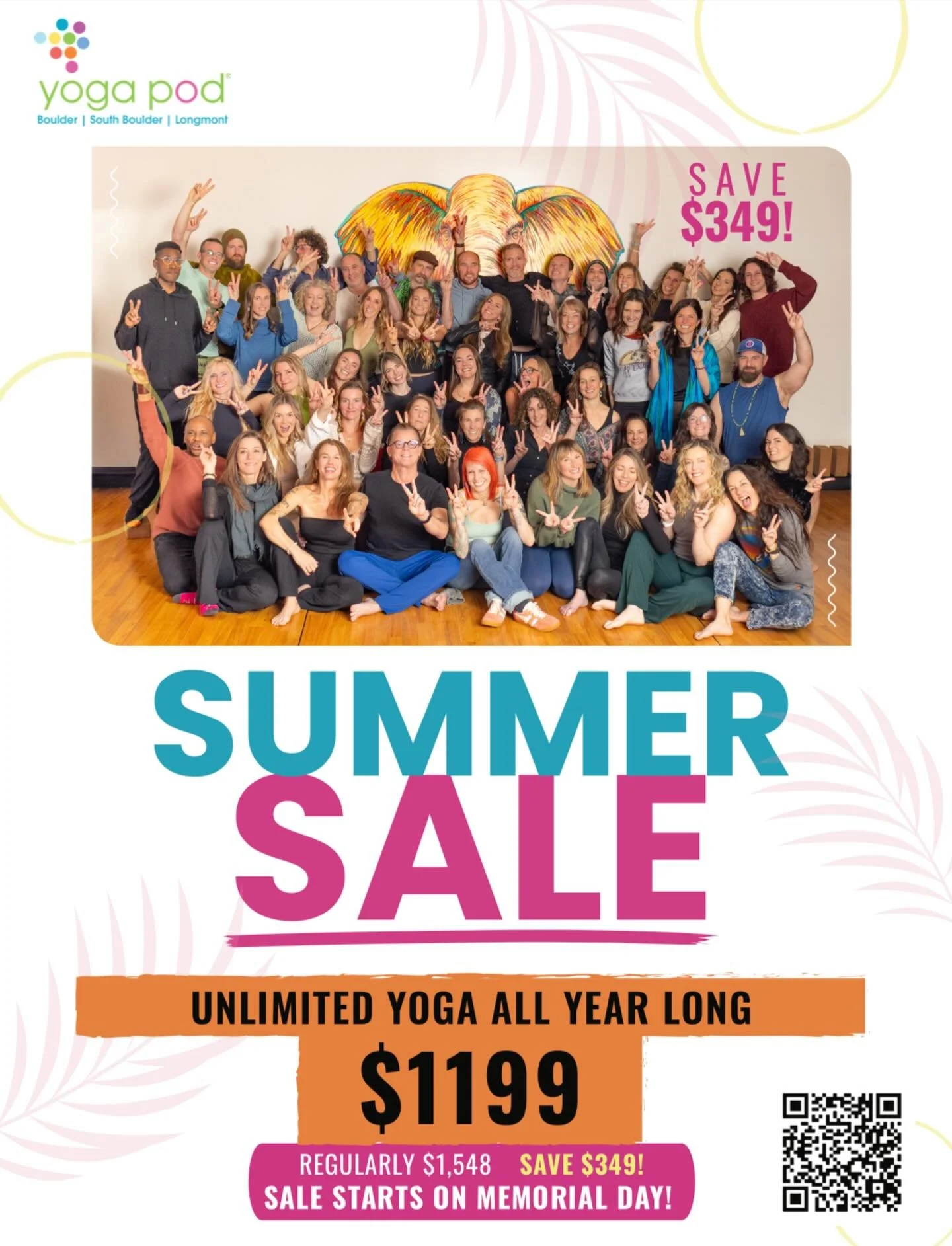 Our best sale of the year is here 😍

Want unlimited yoga all year long? Our Annual Membership is the perfect way to commit to your practice and save.

Exclusive Membership Perks Include:
 
💛 Unlimited In-Studio Classes at any Yoga Pod Location! Cho