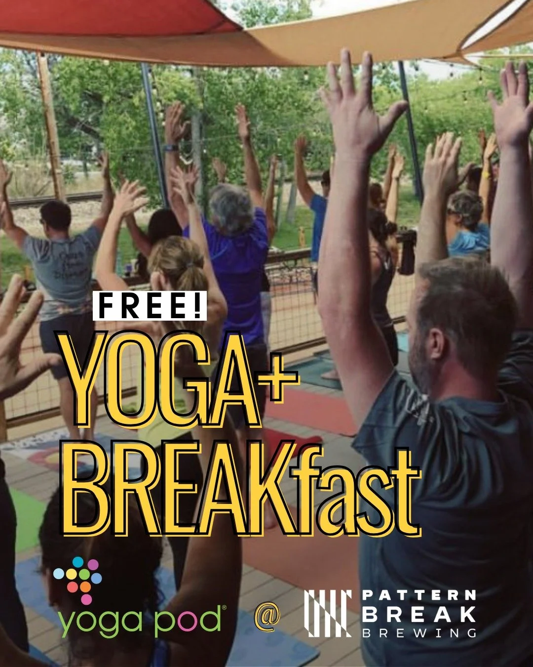 FREE patio yoga + breakfast? Yes please. ☀️

Join us for Yoga + BREAKfast at Pattern Break Brewing this Sunday&mdash; a free, all-levels outdoor vinyasa flow on the patio followed by community hang time, breakfast options from the Break food truck, A