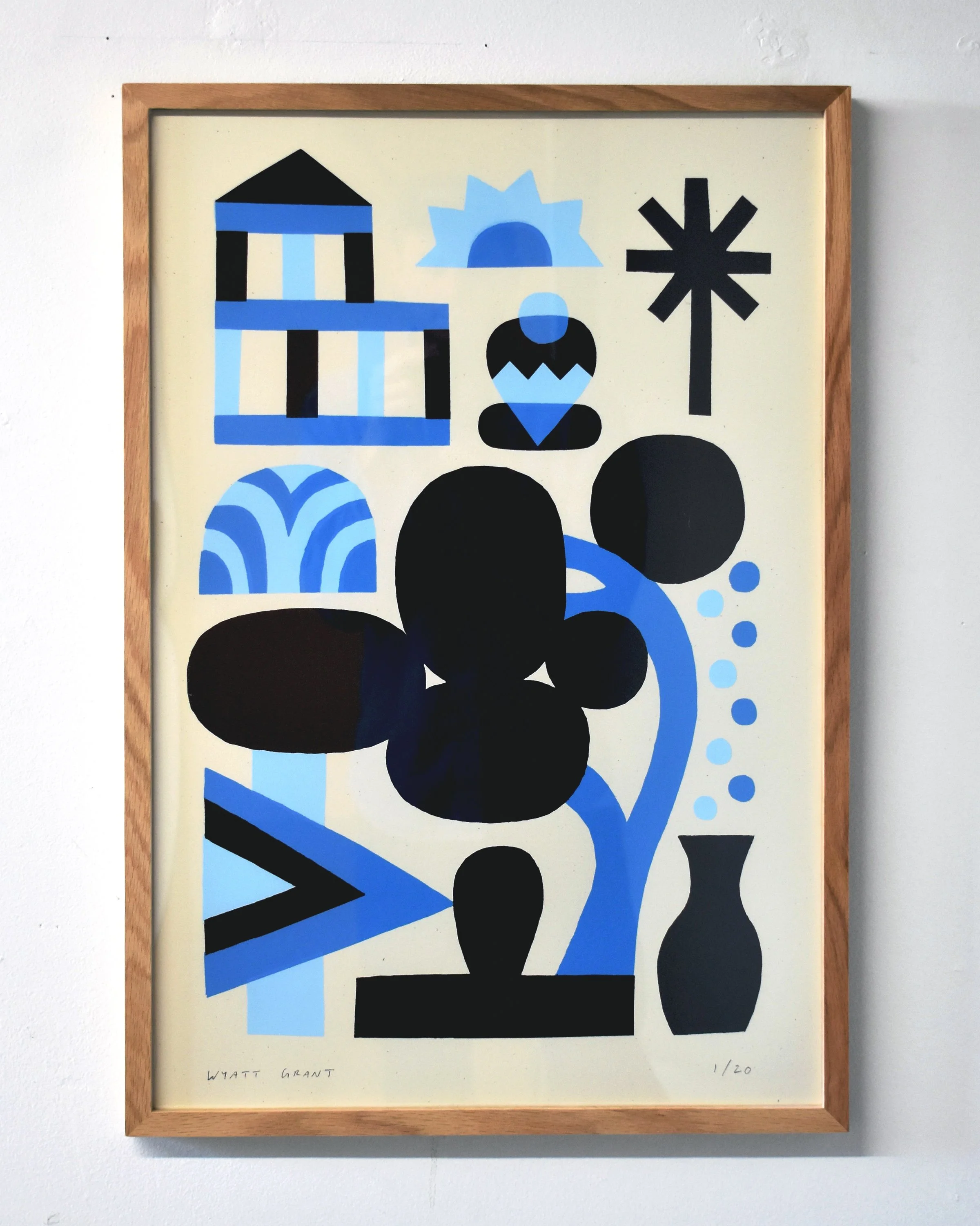 "Courtyard in Blue" screenprint