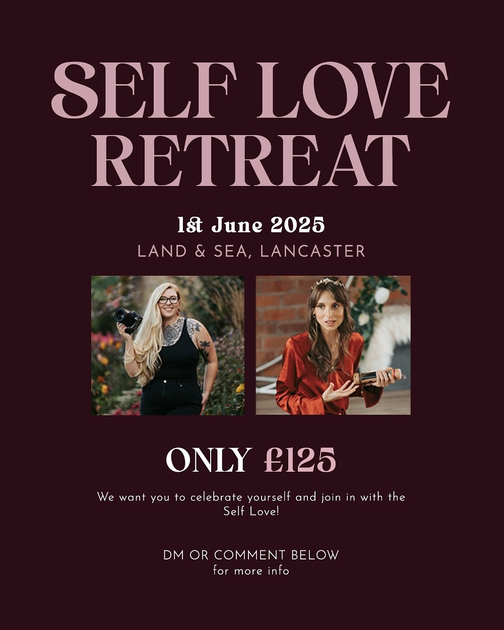 Do you feel like you’ve lost touch with part of yourself?
Or just haven’t found the time recently for some much needed self care?
Then we and @laurasylv have got you 💕
1st June at Land and Sea in Lancaster.
We’ve planned a gorge